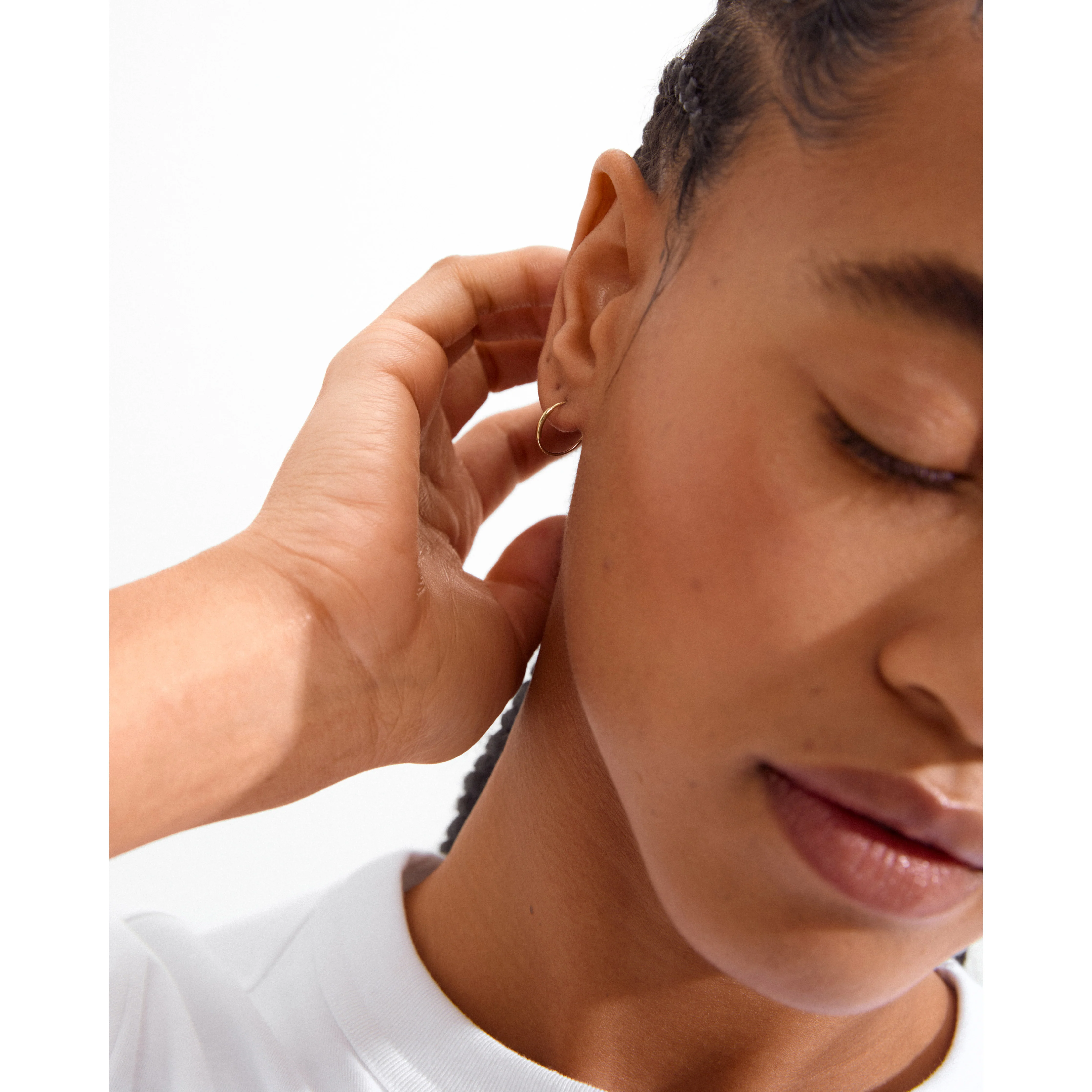 RAQUEL x-small hoop earrings gold-plated - Image 2
