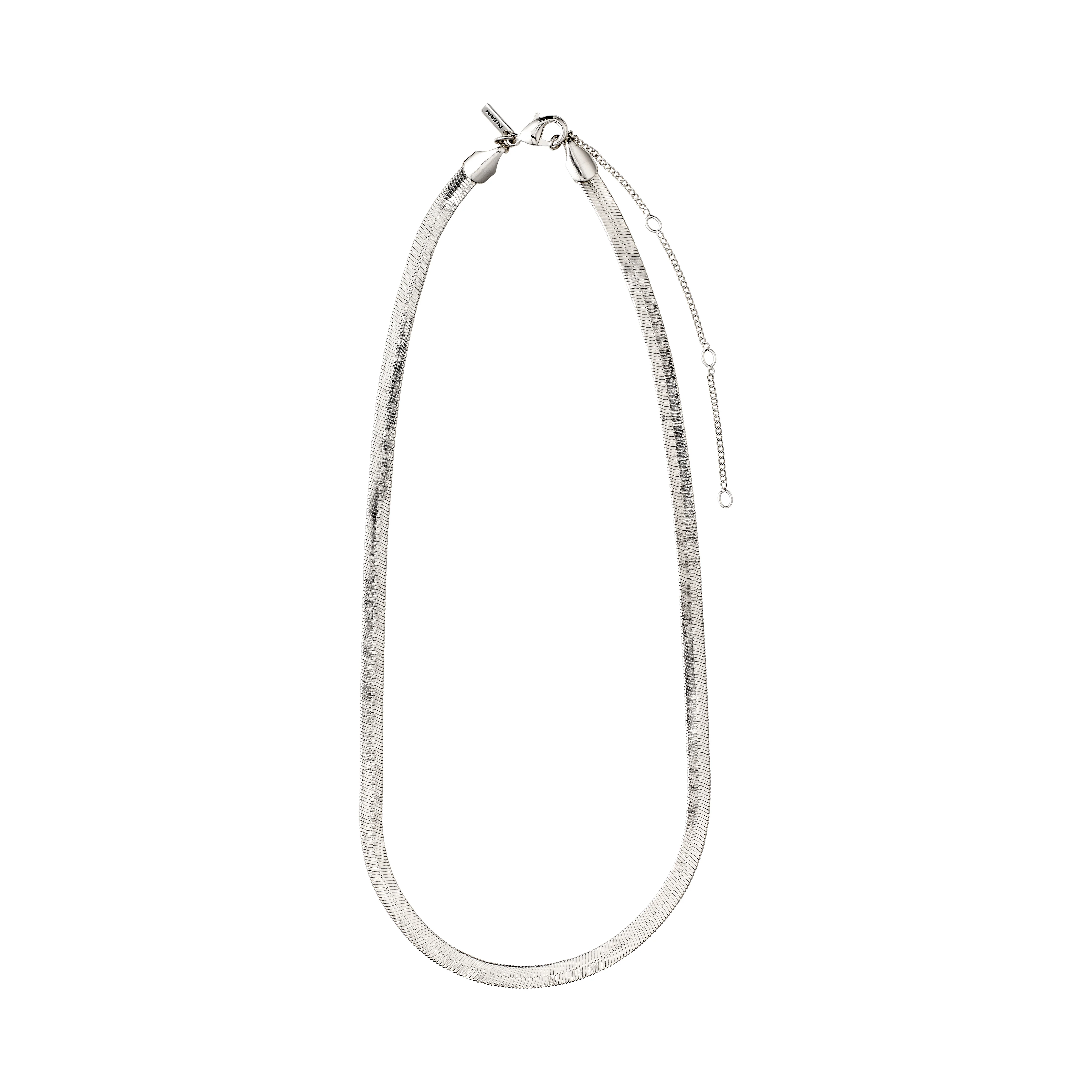 NOREEN flat snakechain necklace silver-plated - Image 3