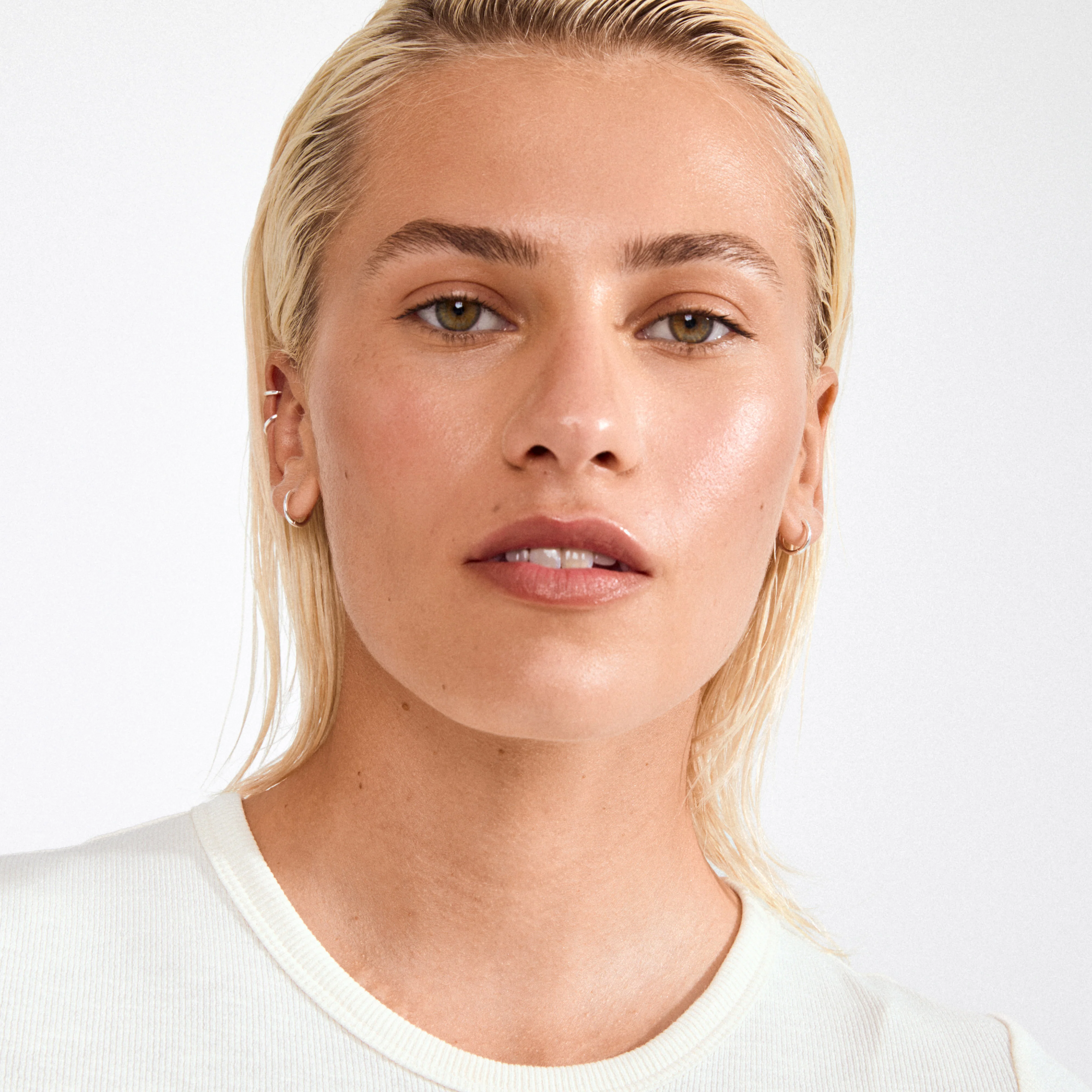 ARIELLA hoop earrings 2-in-1 set silver-plated - Image 2