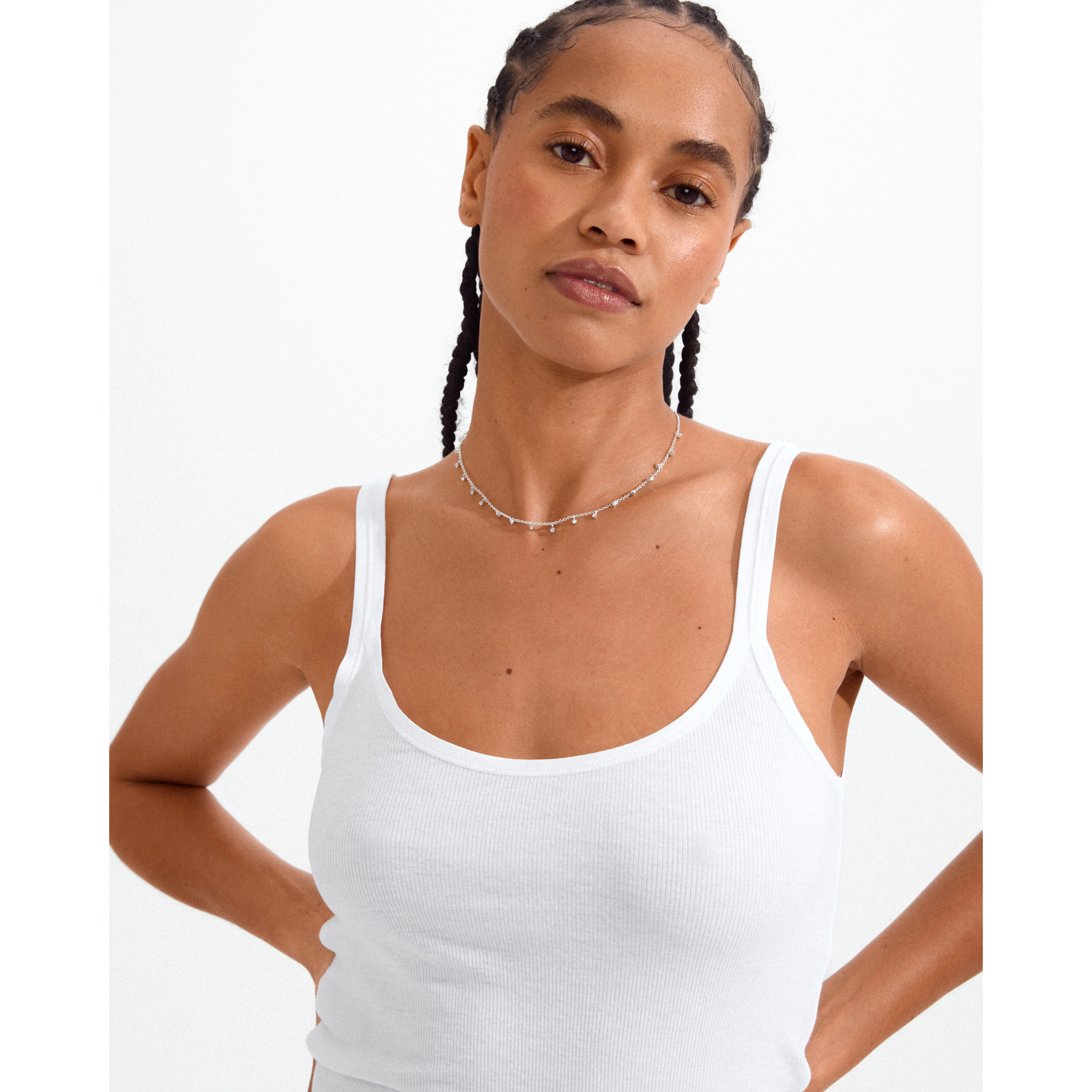 MAJA crystal multi drops necklace silver-plated - Image 2