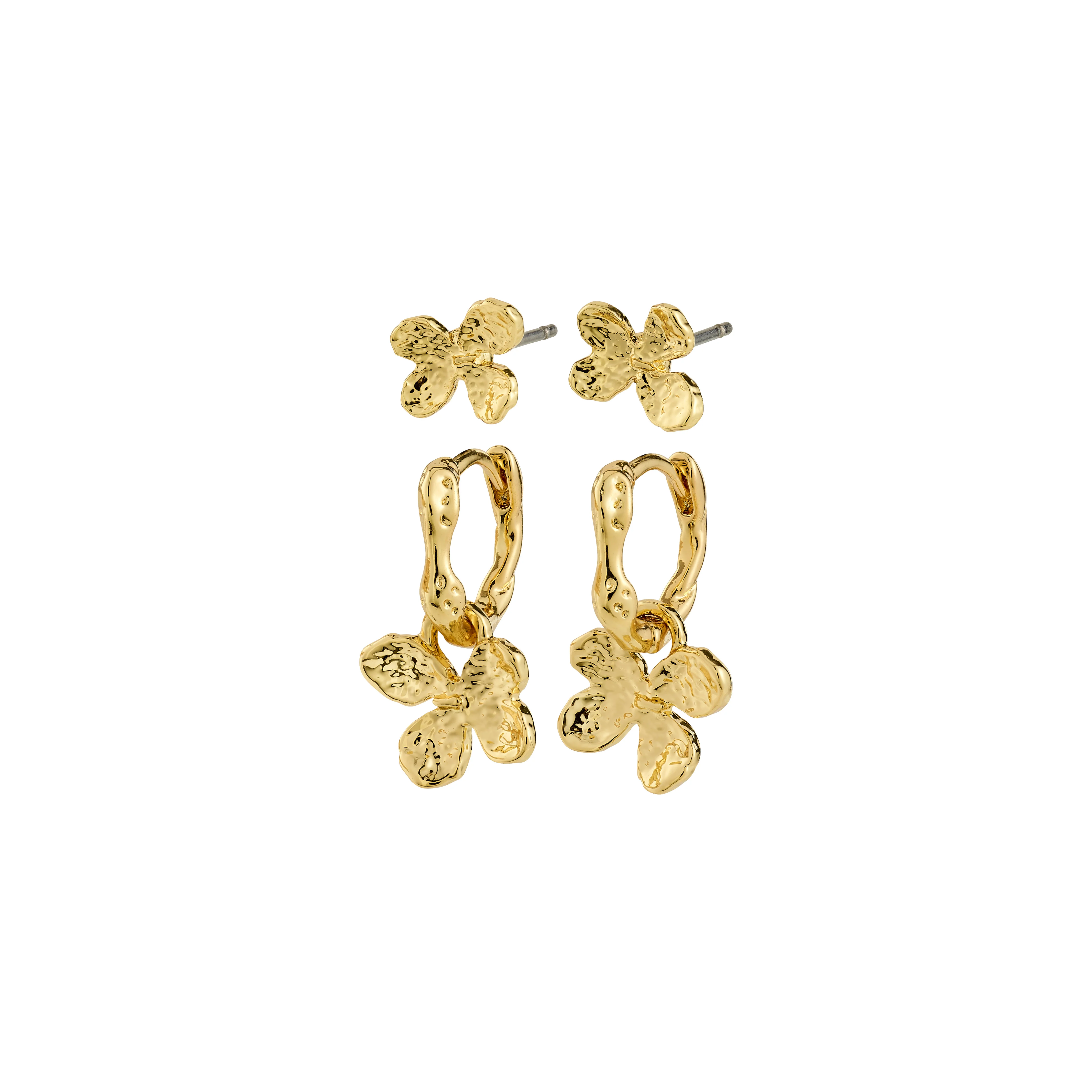 AJANI earrings 2-in-1 set, gold-plated