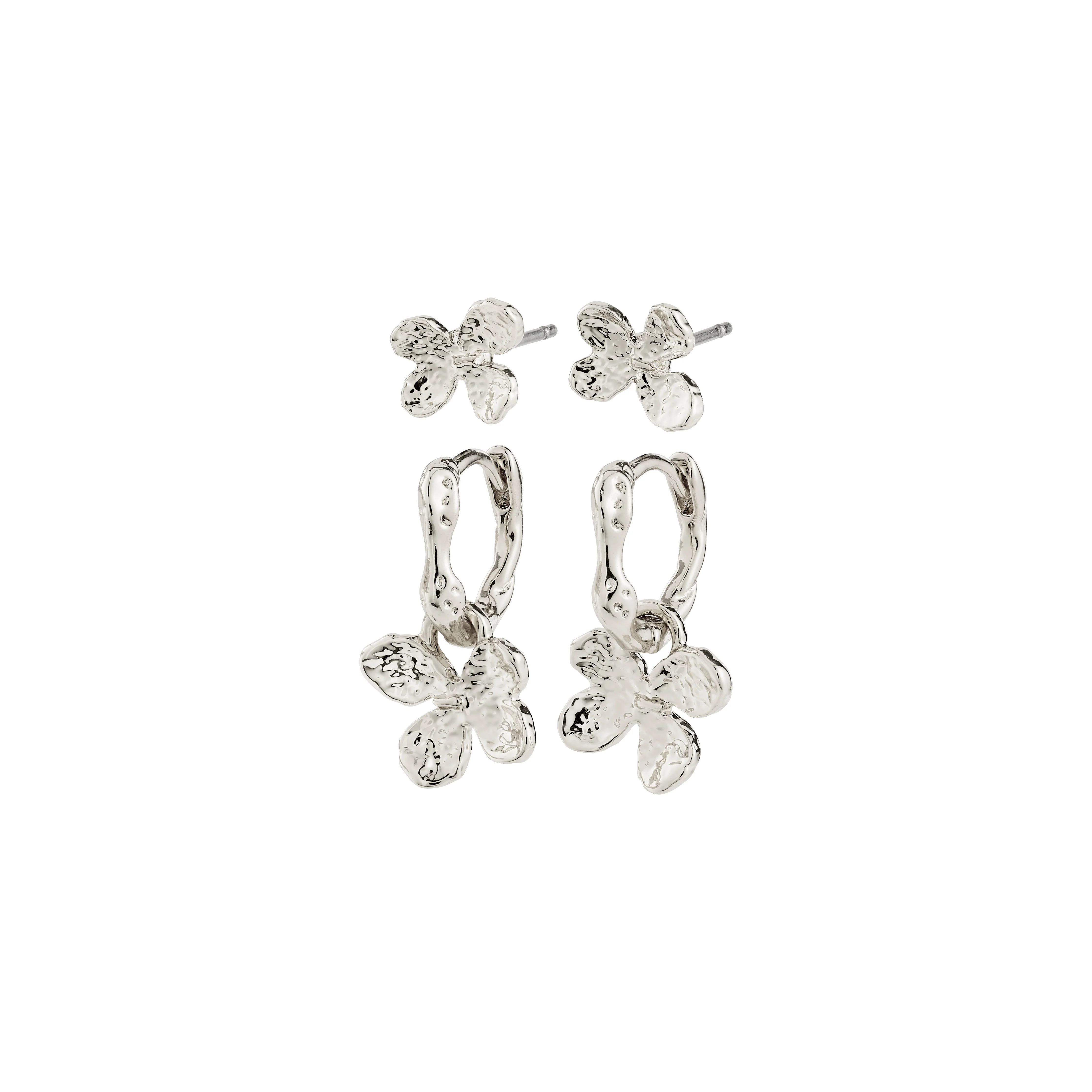 AJANI earrings 2-in-1 set, silver-plated