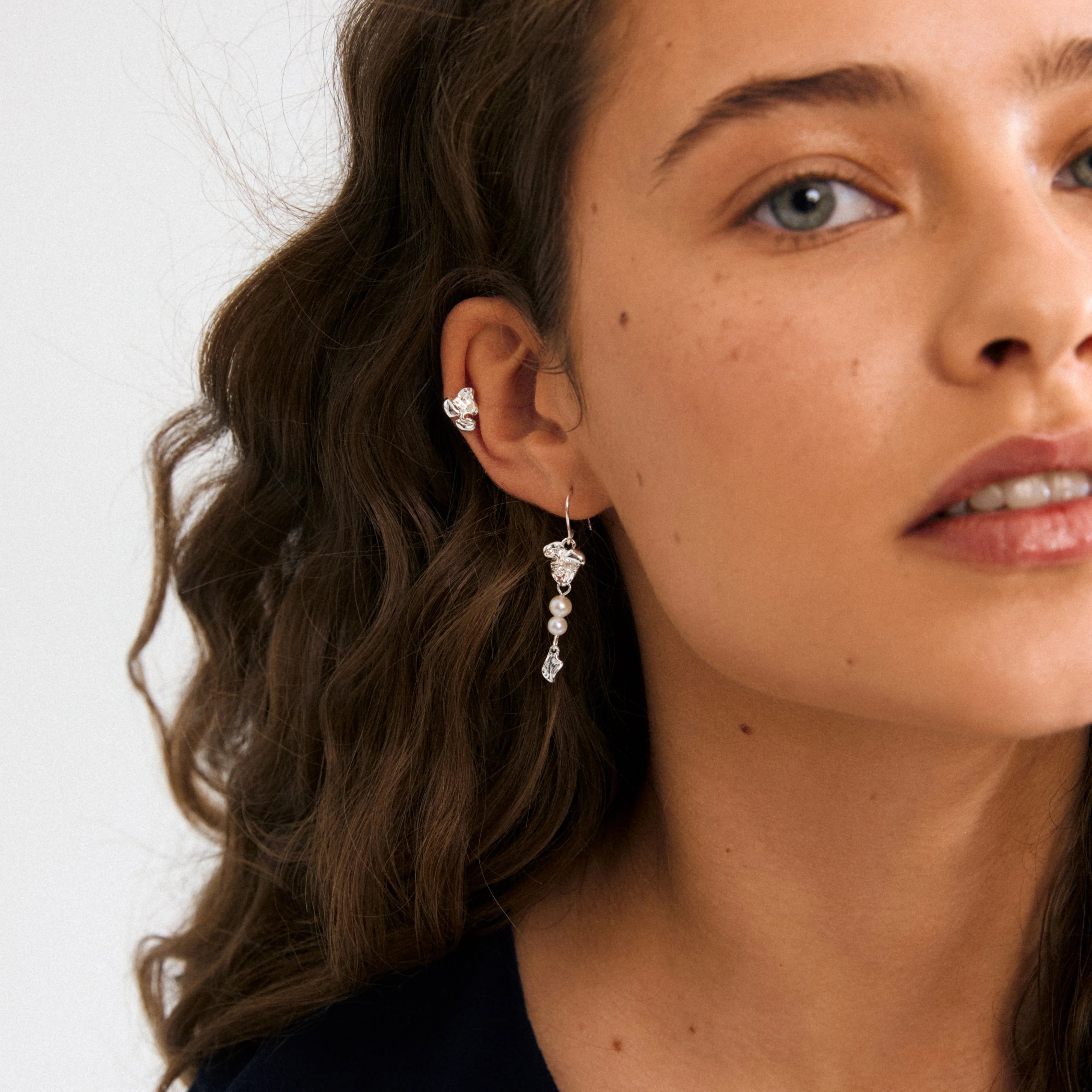 LUIS earrings 2-in-1 set, silver-plated - Image 2