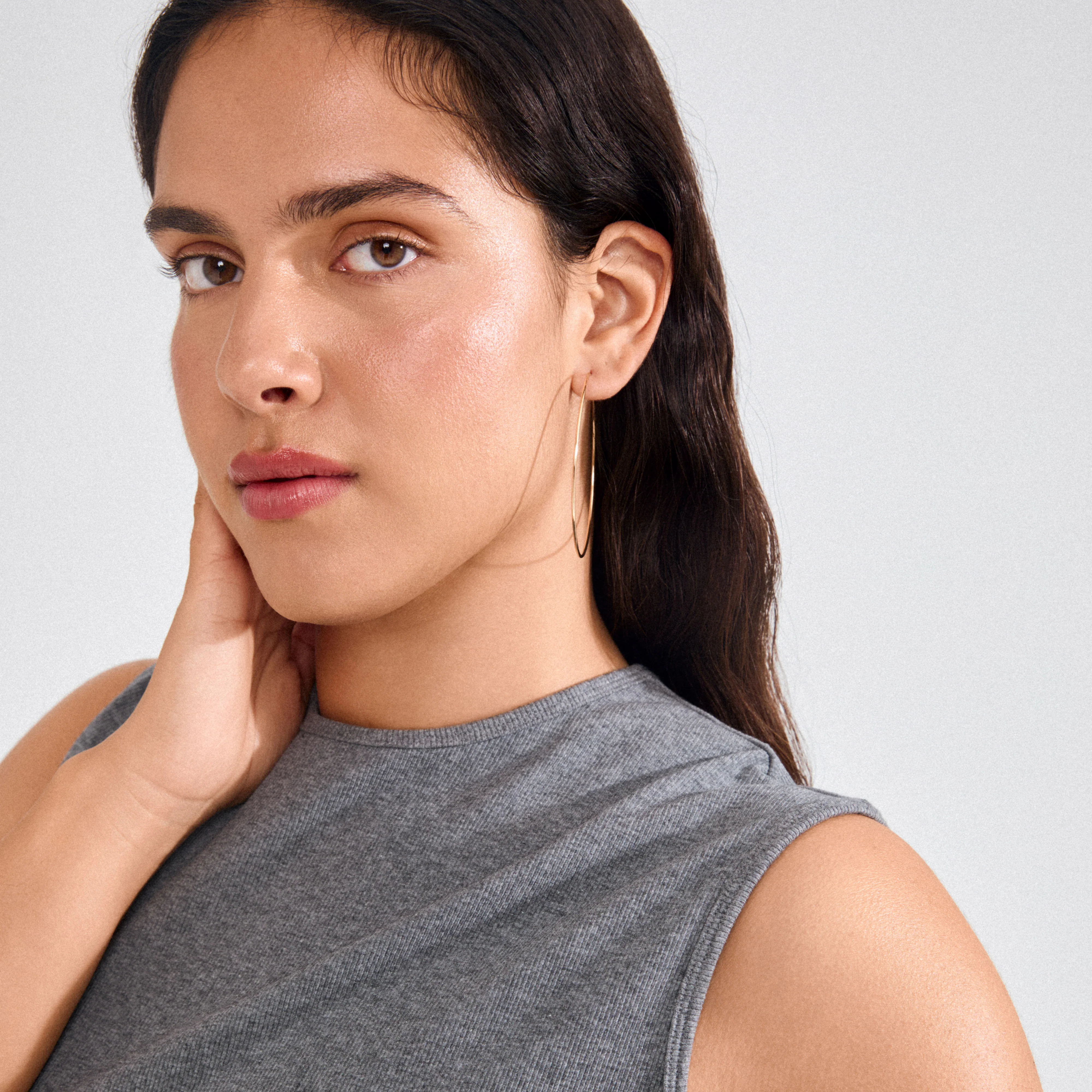 SANNE X-large hoop earrings gold-plated - Image 2