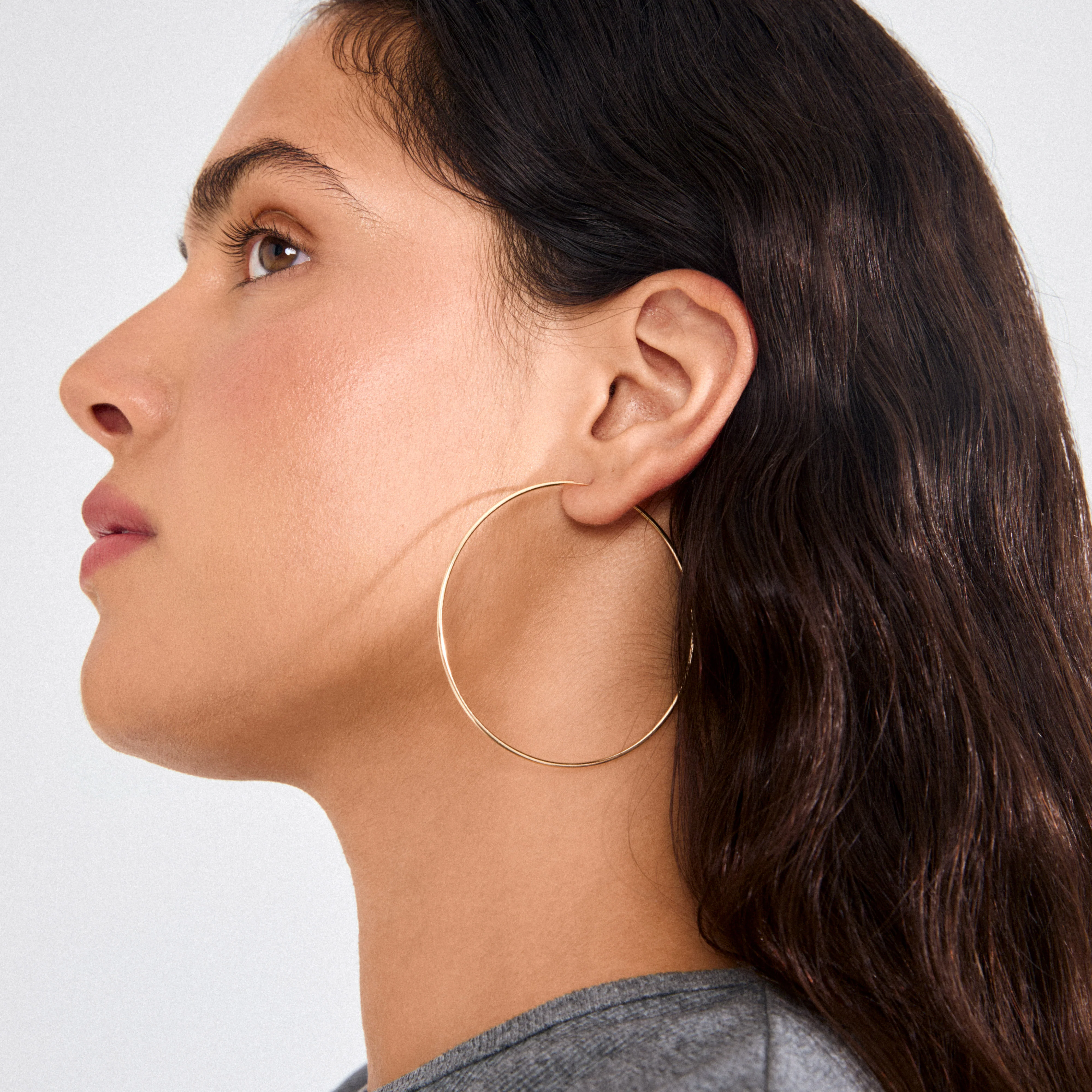 SANNE X-large hoop earrings gold-plated - Image 3
