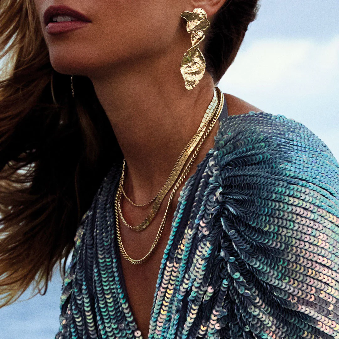 FUCHSIA curb chain necklace gold-plated - Image 3