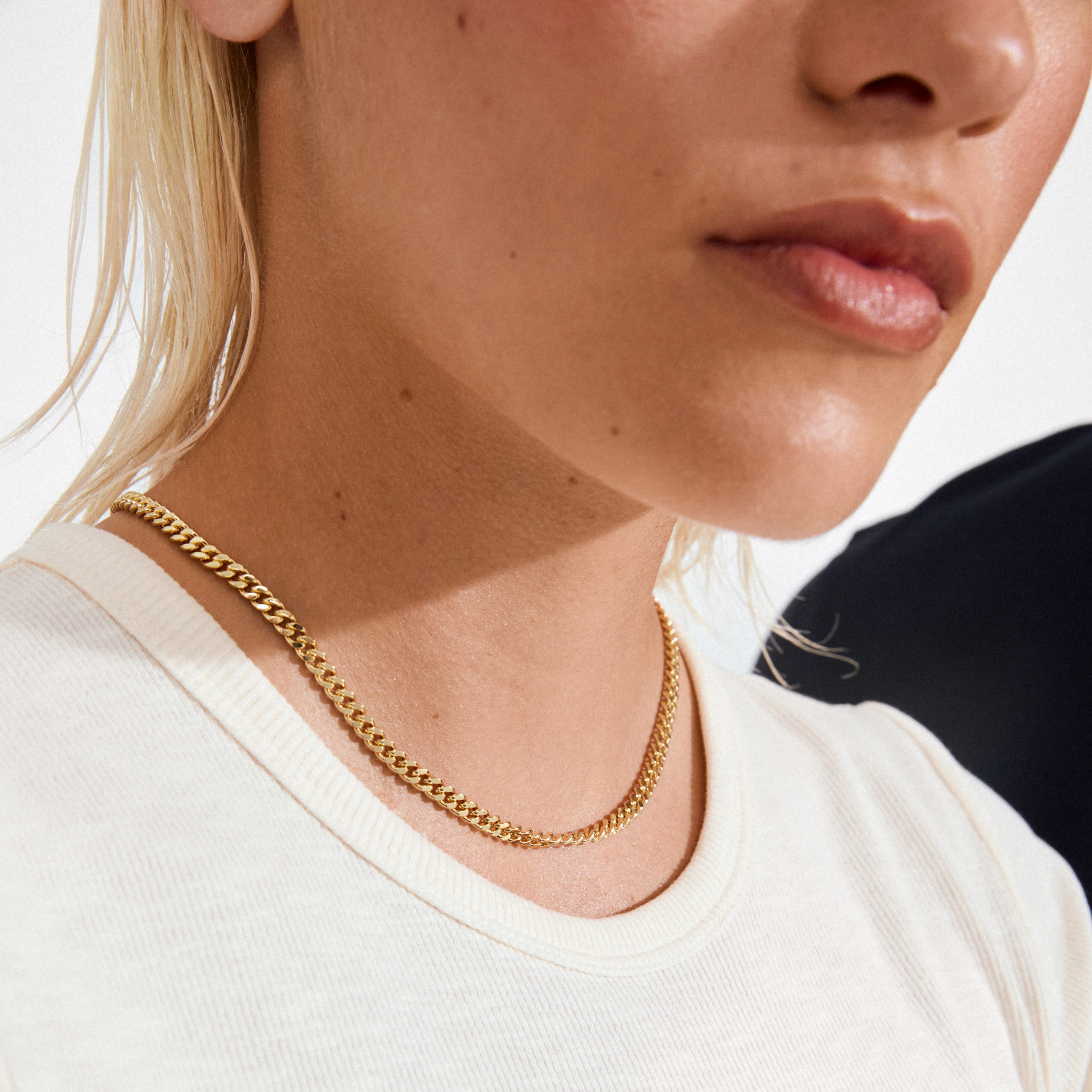FUCHSIA curb chain necklace gold-plated - Image 4