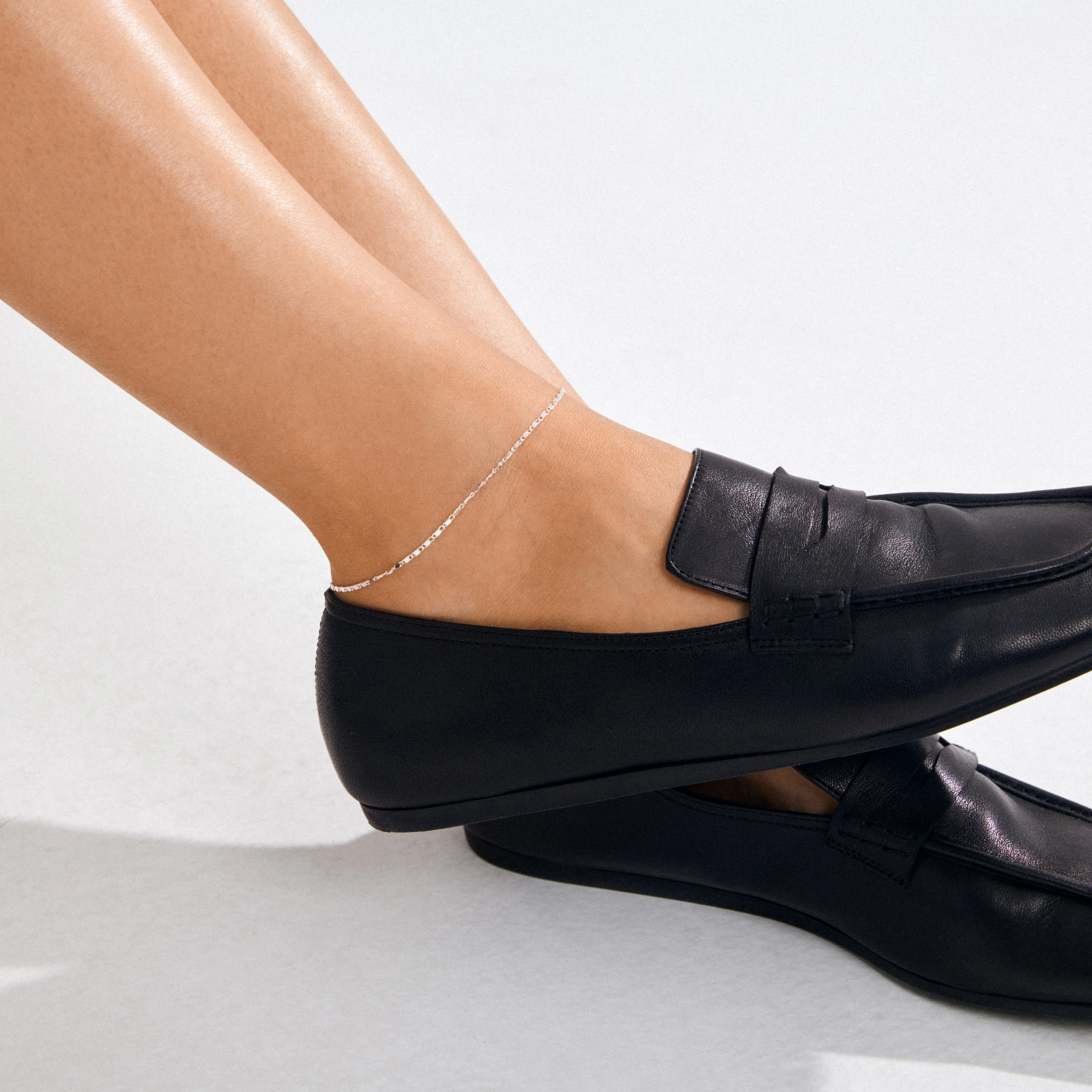 PARISA flat link ankle chain silver-plated - Image 3