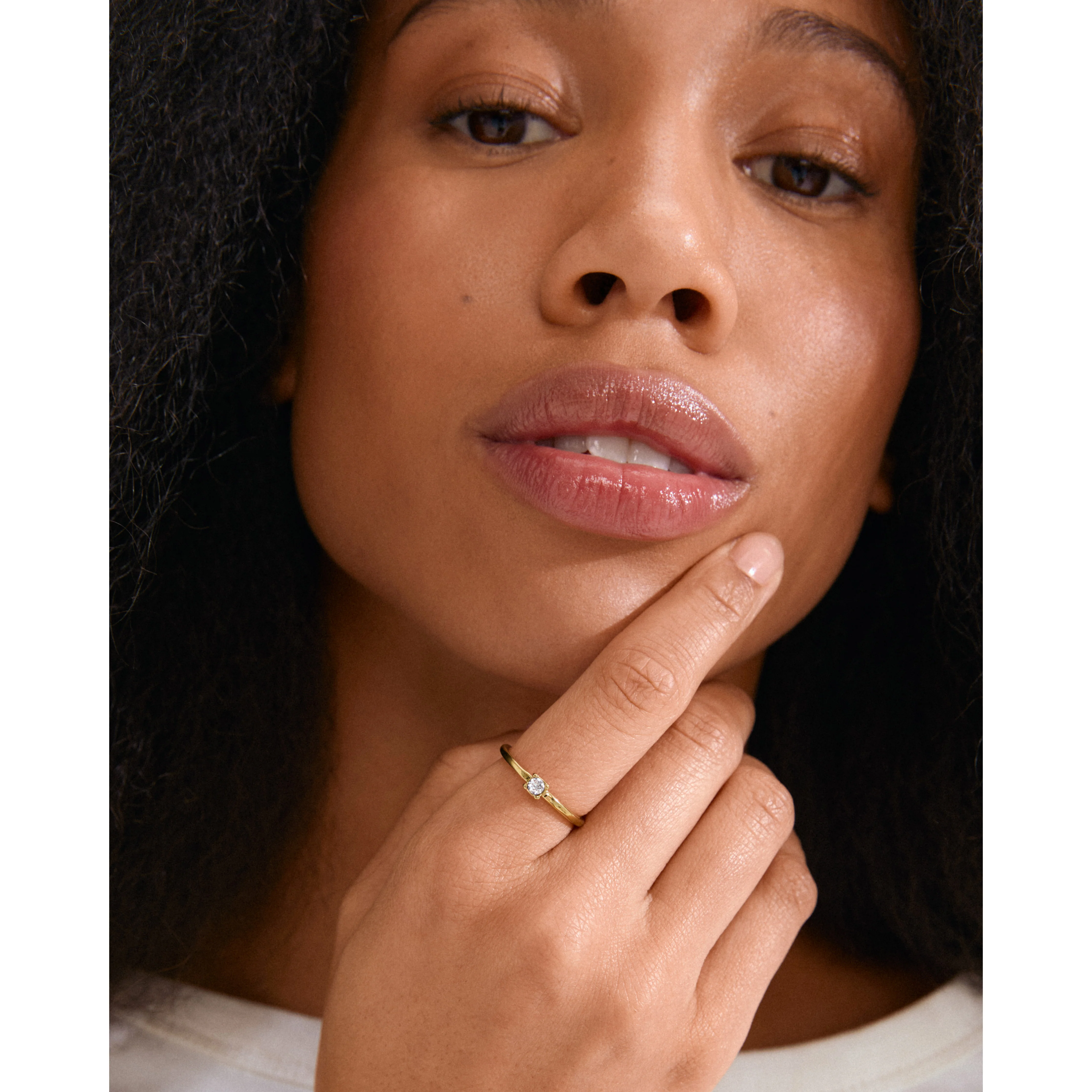 LULU crystal stack ring gold-plated - Image 3