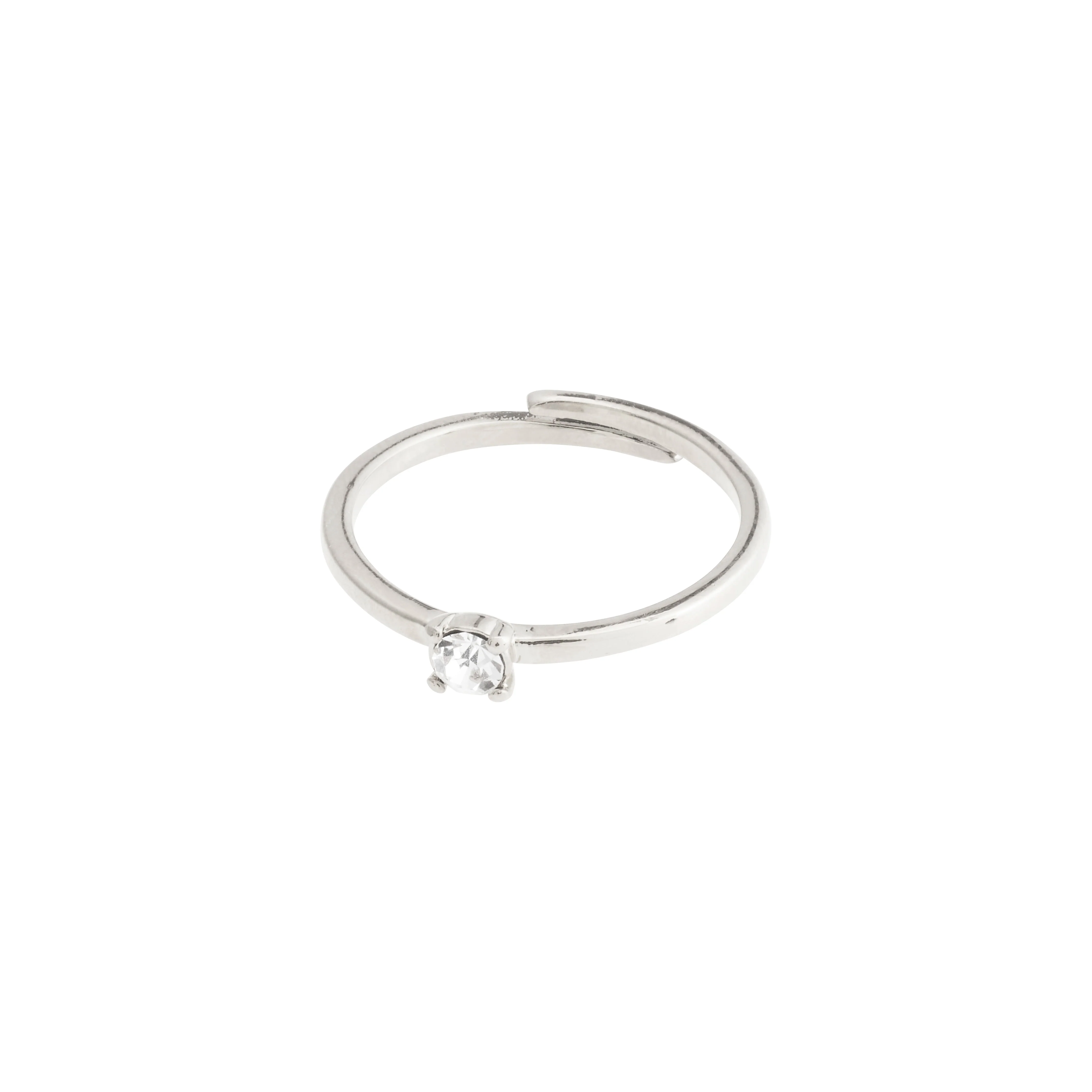 LULU crystal stack ring silver-plated