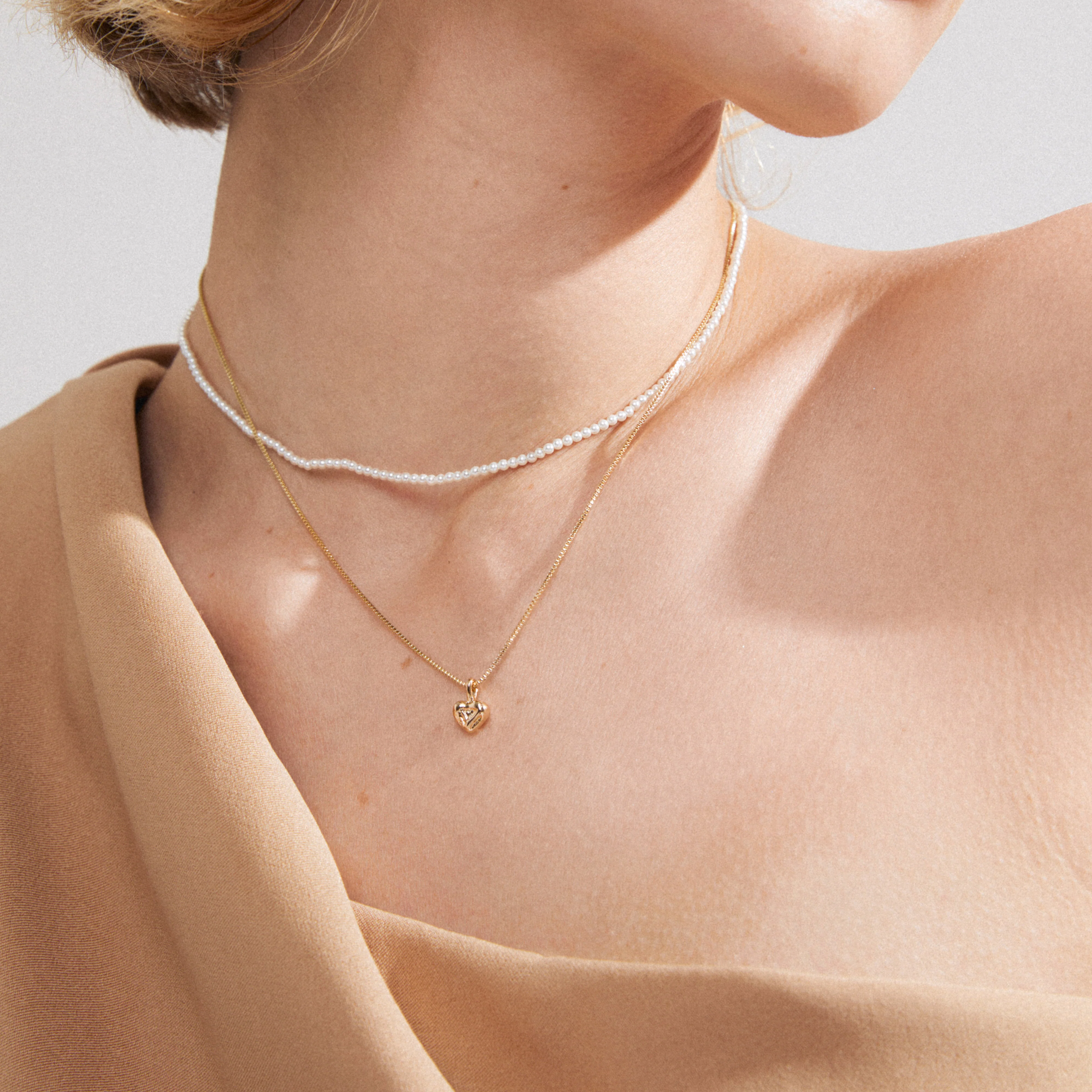 ARLET necklace 2-in-1 set, gold-plated - Image 3