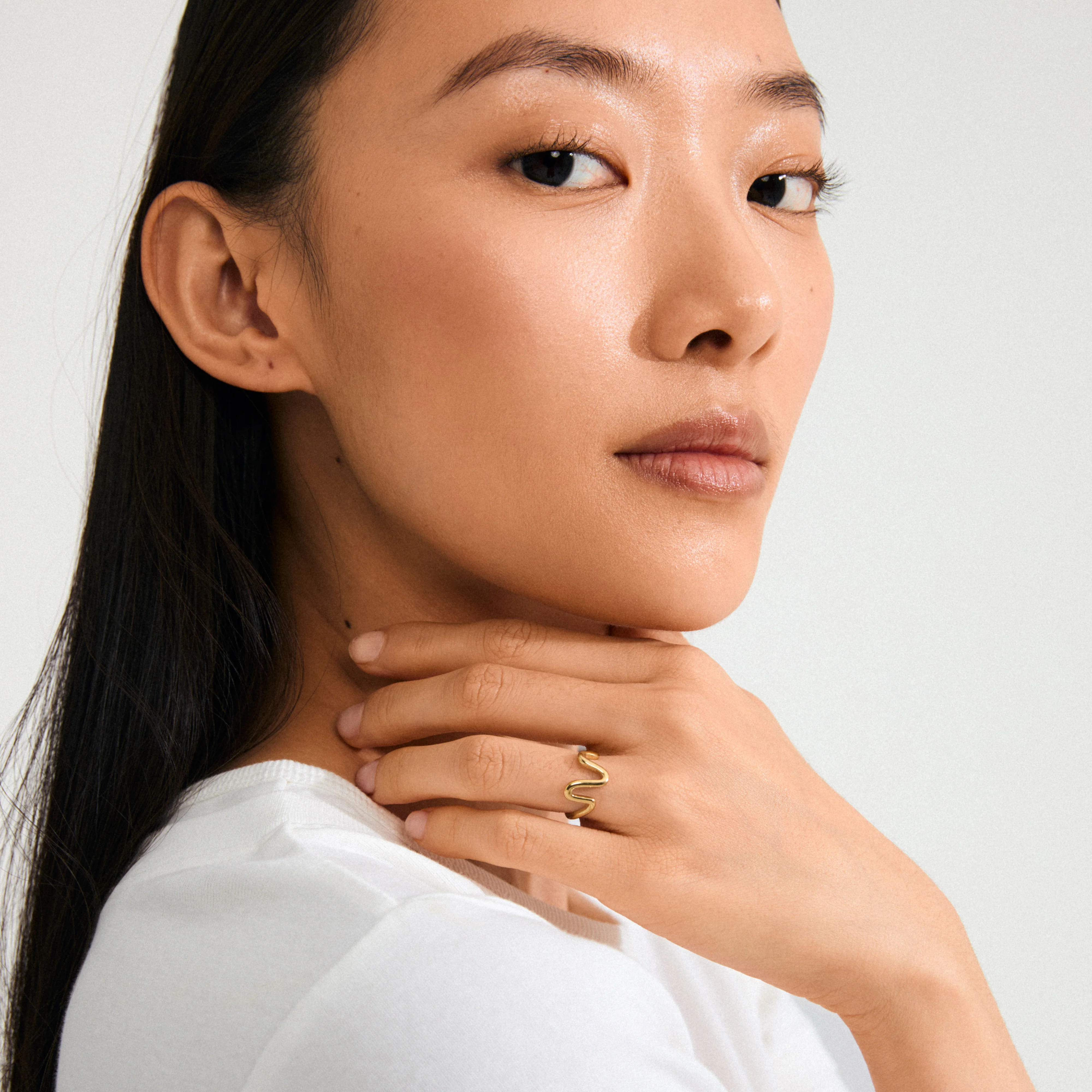 LULU wavy stack ring gold-plated - Image 2