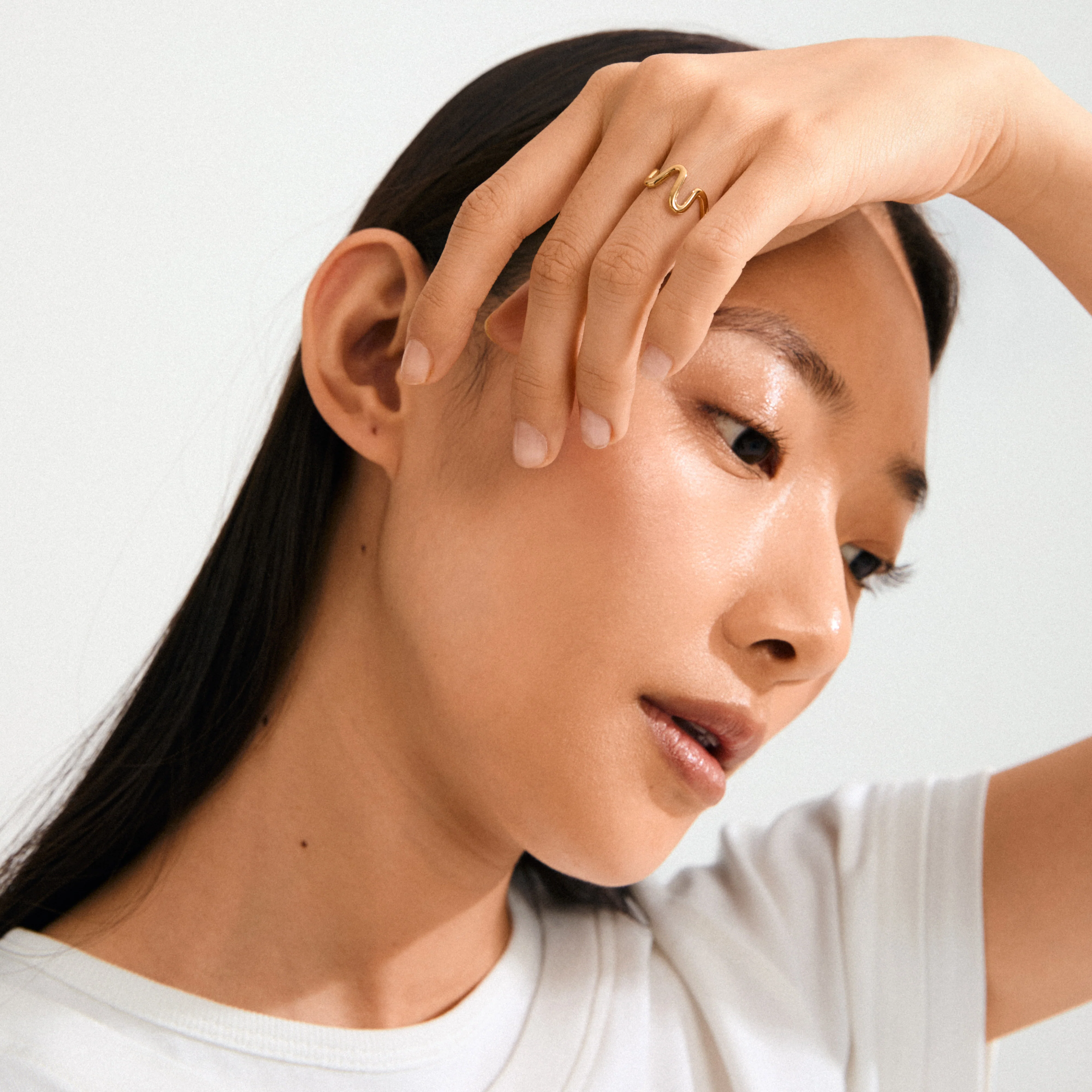 LULU wavy stack ring gold-plated - Image 3
