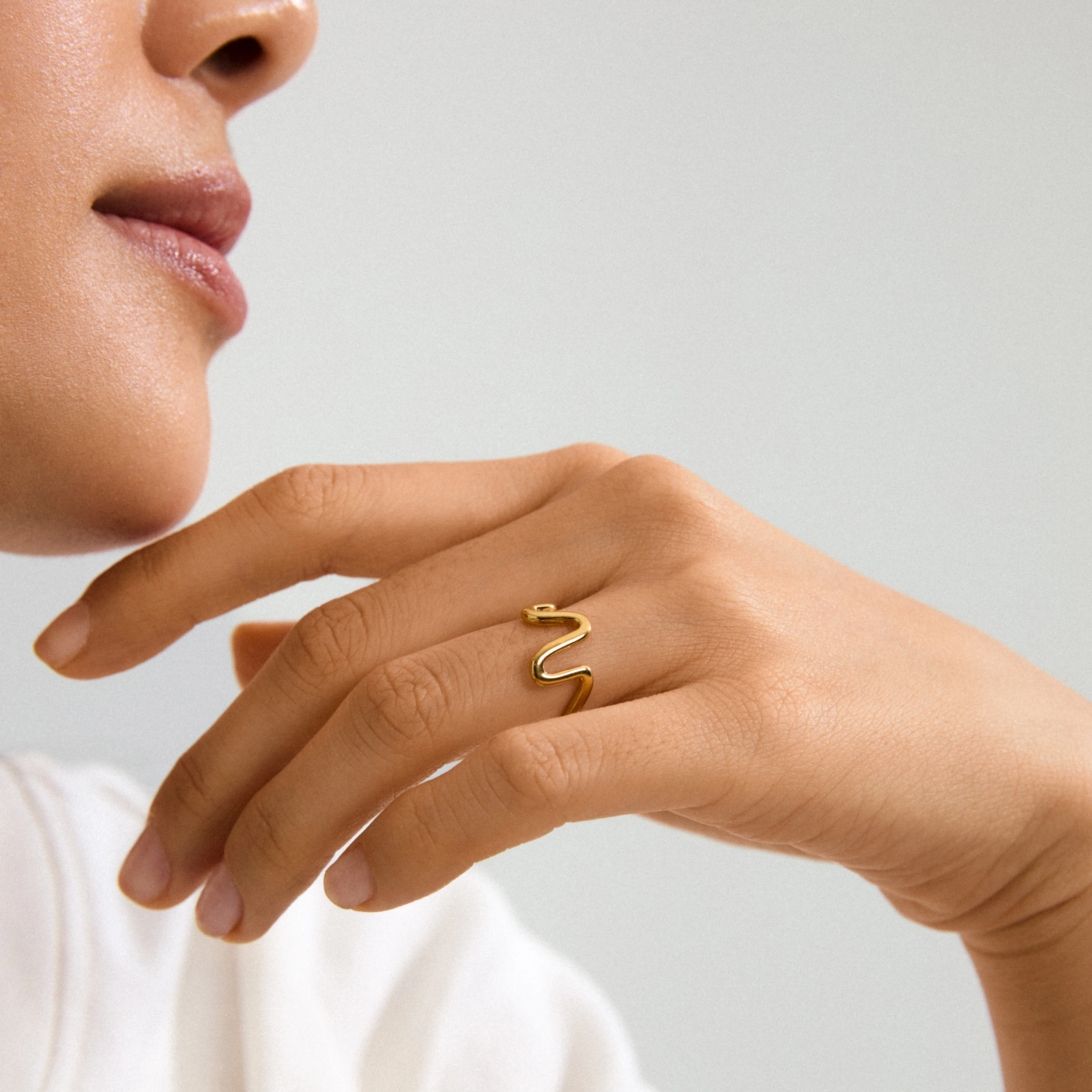 LULU wavy stack ring gold-plated - Image 4
