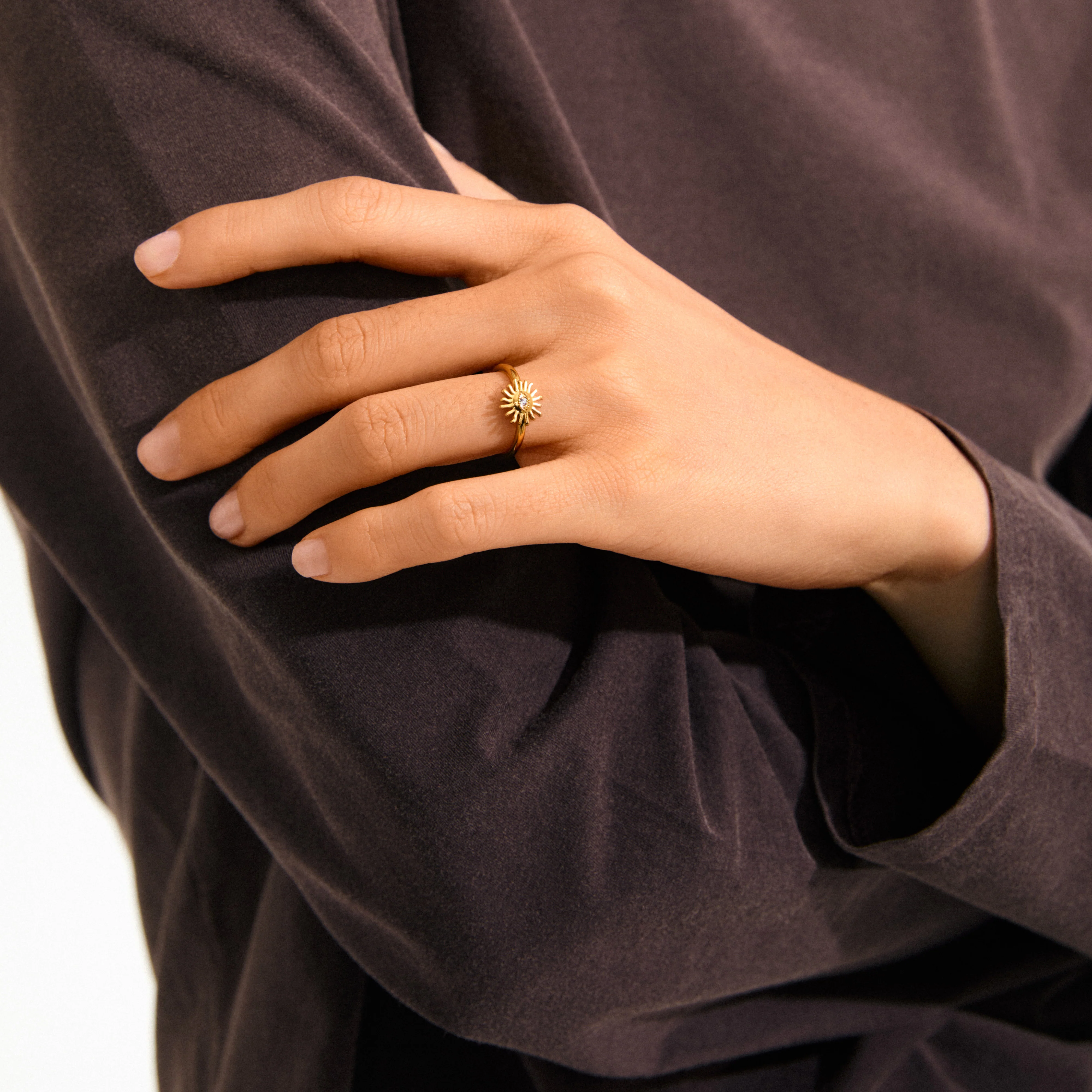 LULU sun stack ring gold-plated - Image 4