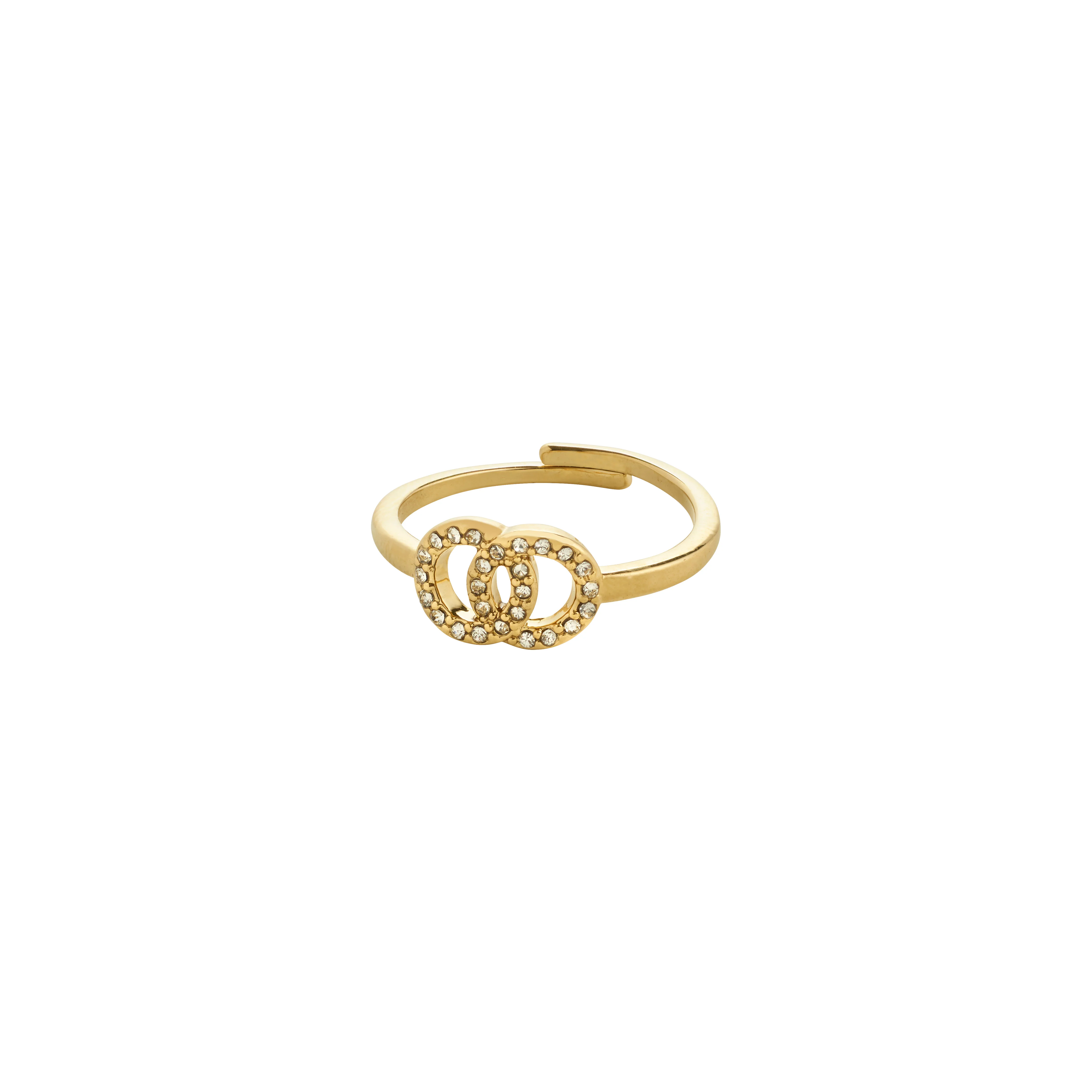 LULU halos stack ring gold-plated