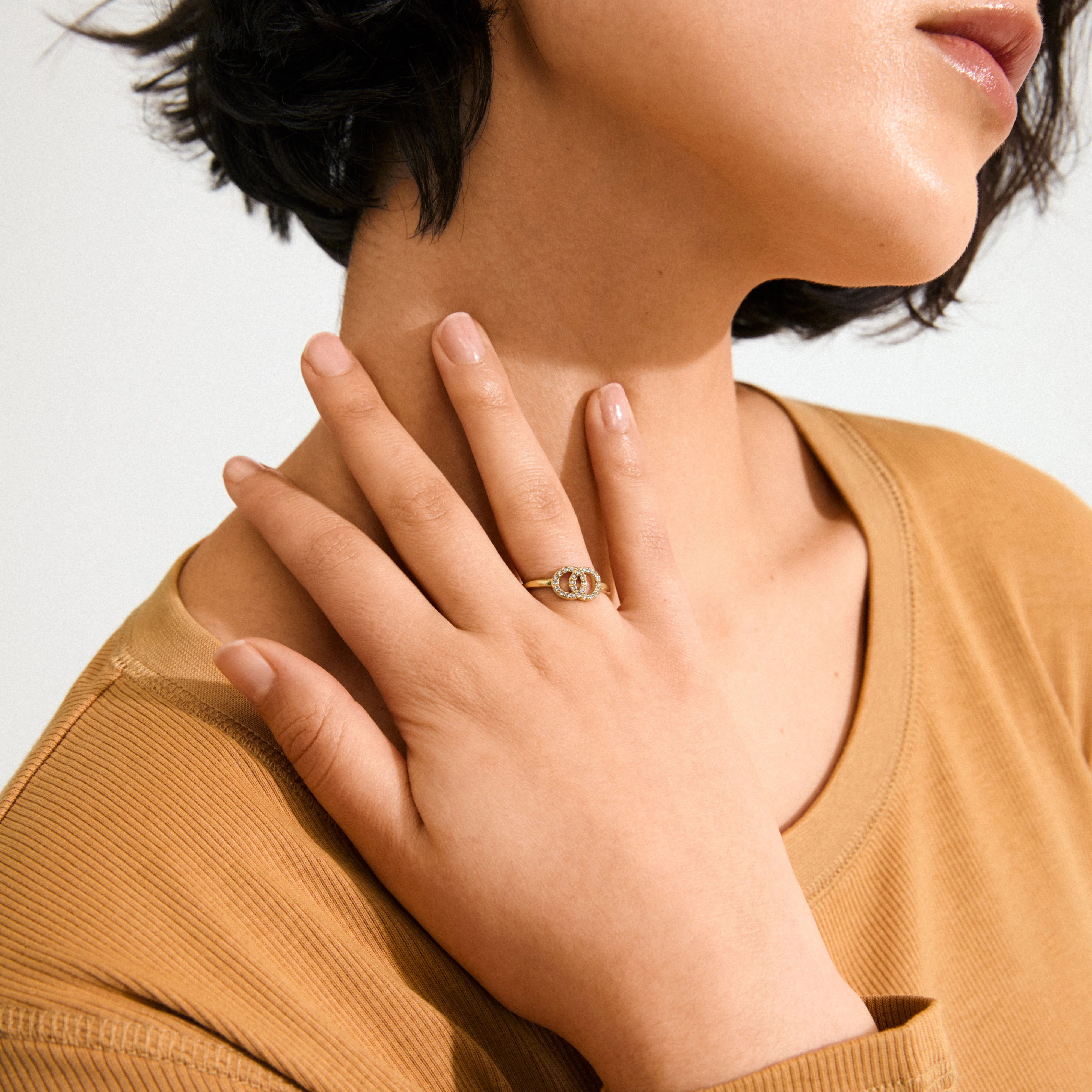 LULU halos stack ring gold-plated - Image 3