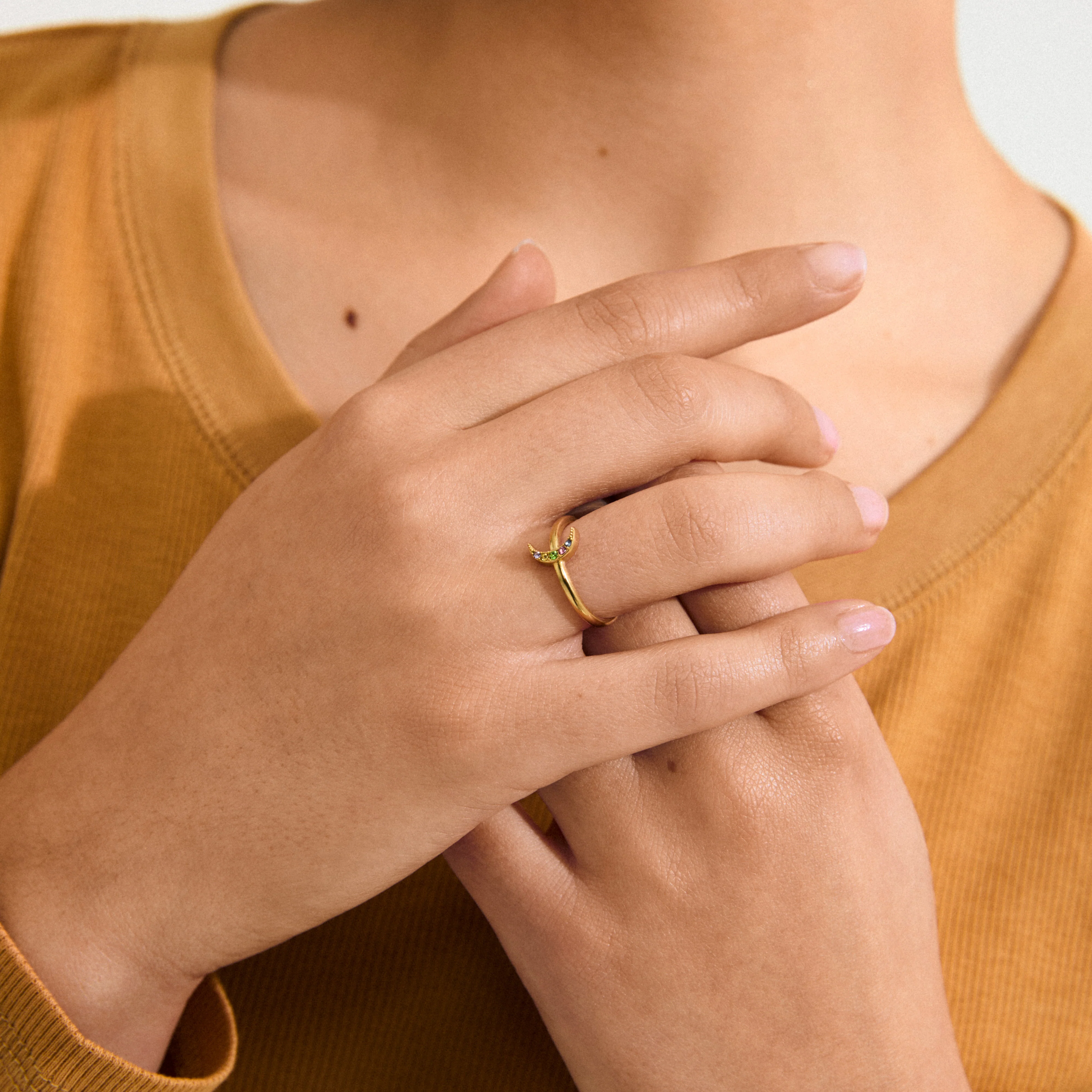 LULU moon stack ring gold-plated - Image 3