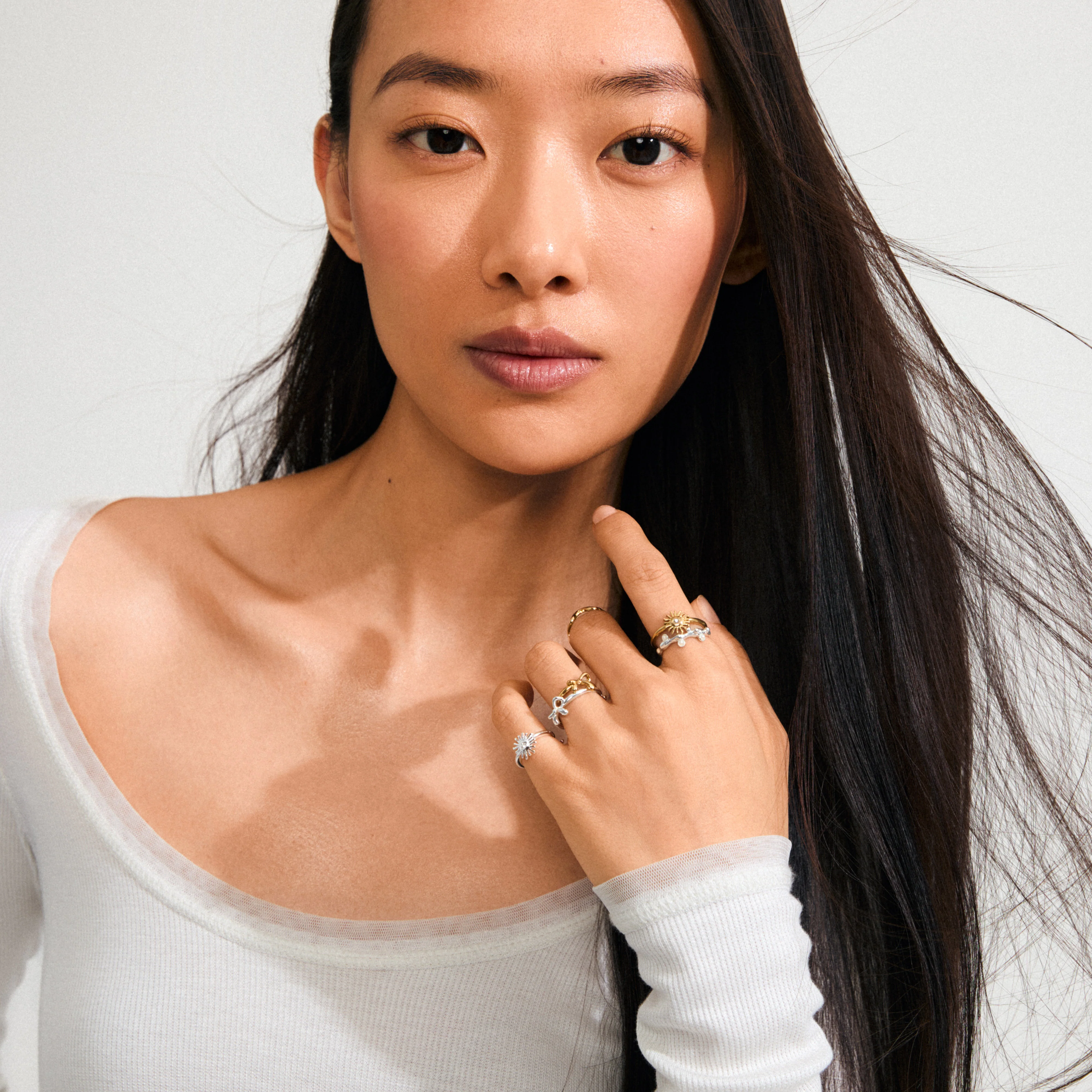 LULU moon stack ring gold-plated - Image 4