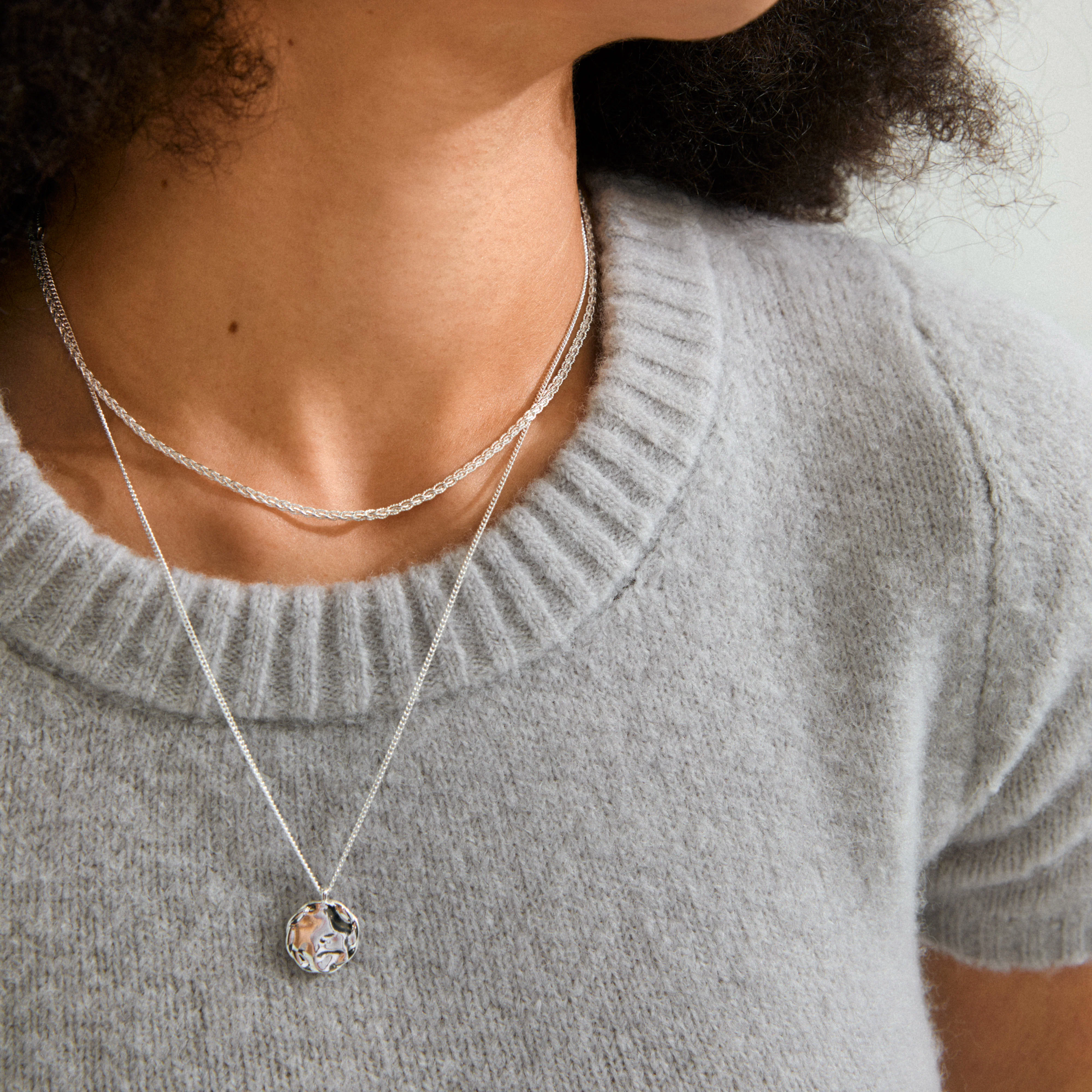 DECLAN necklace 2-in-1 set, silver-plated - Image 3