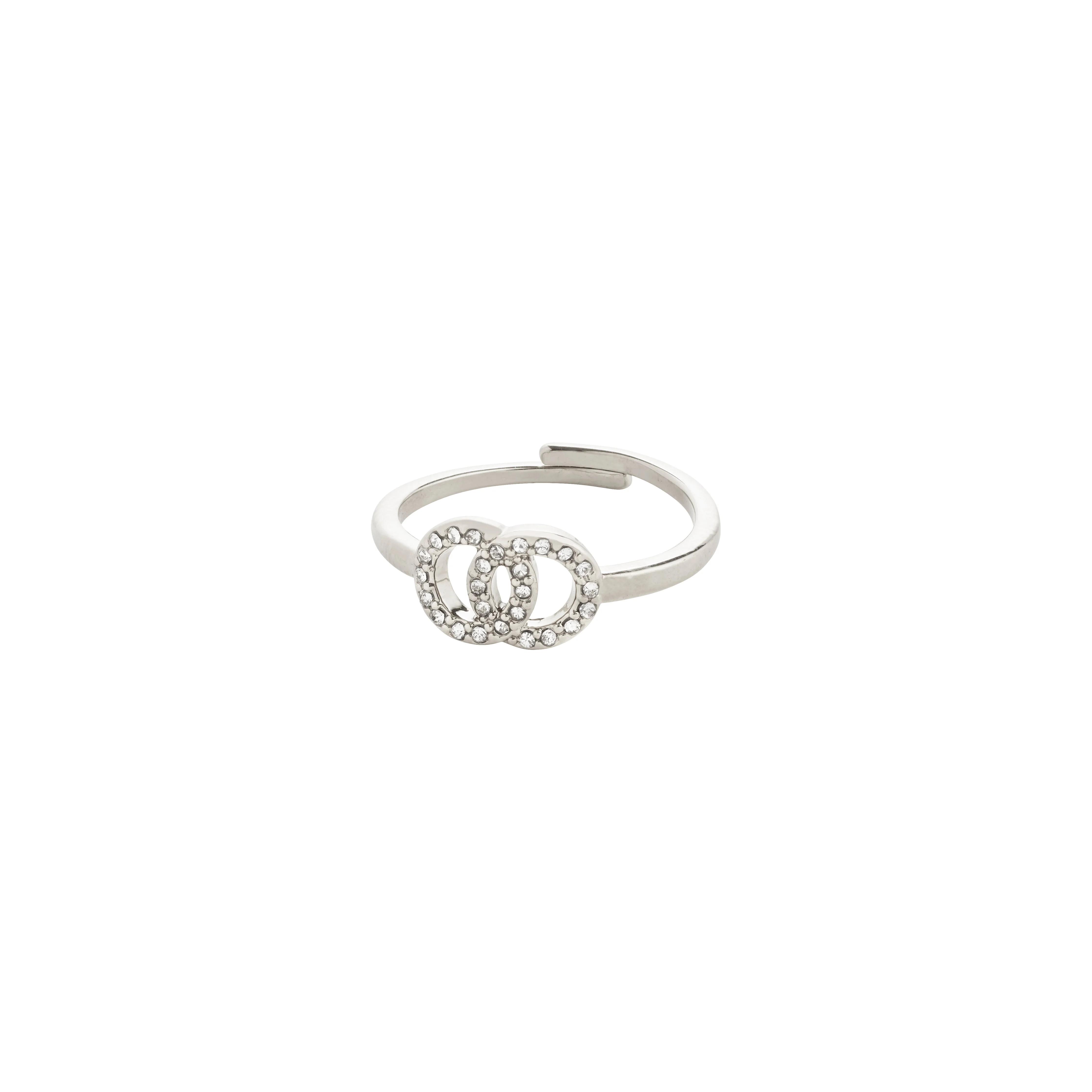 LULU halos stack ring silver-plated