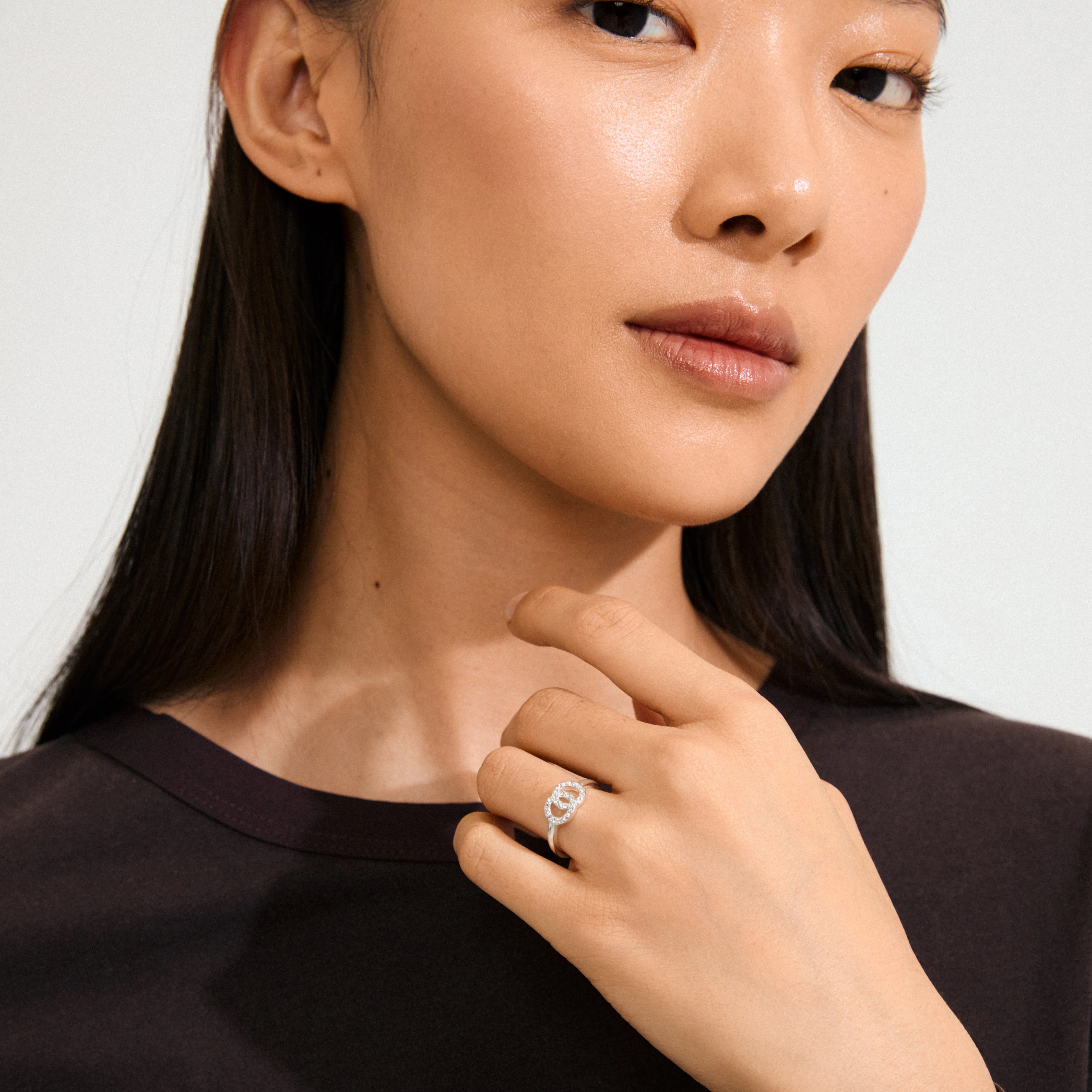 LULU halos stack ring silver-plated - Image 3
