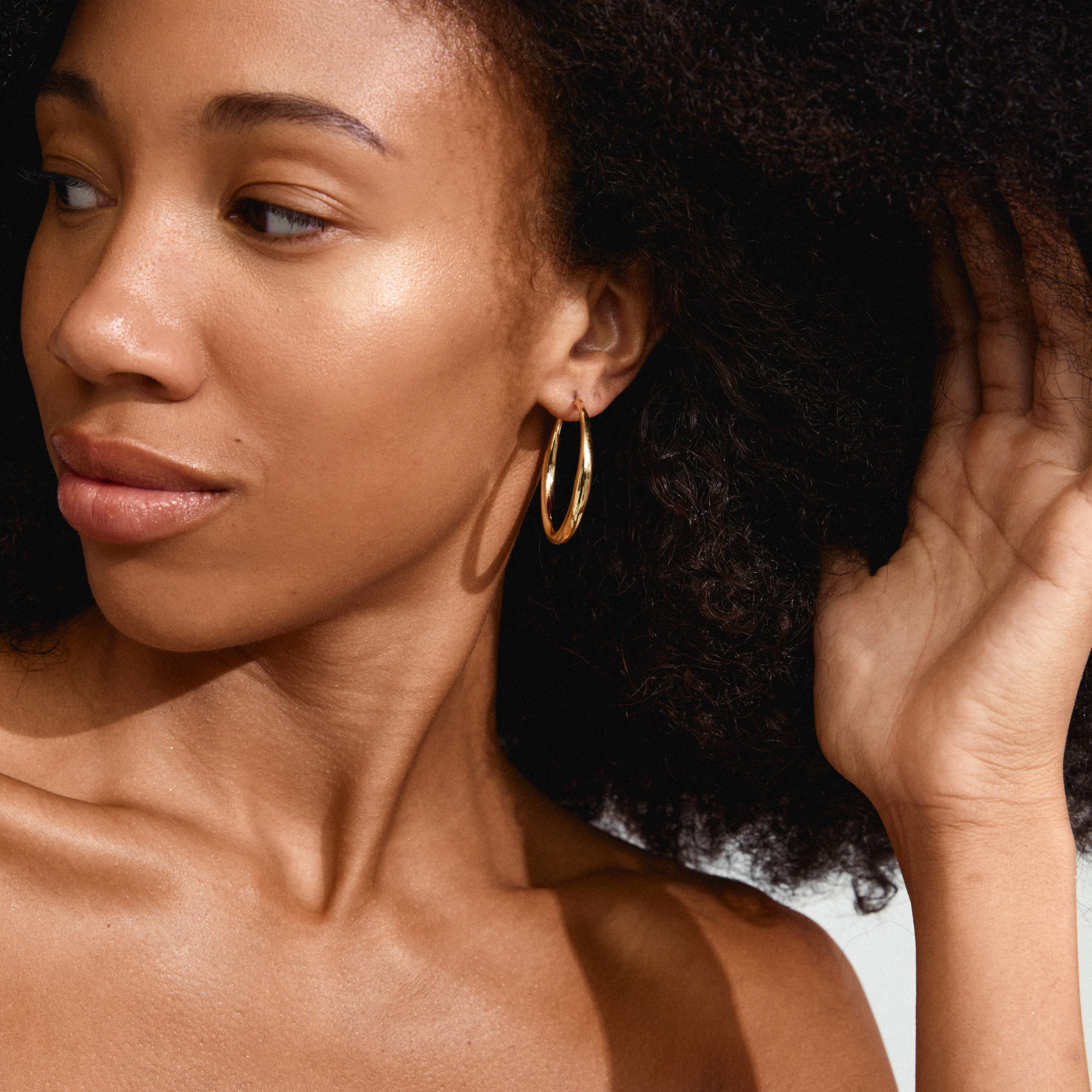 JORUN large hoop earrings gold-plated - Image 3