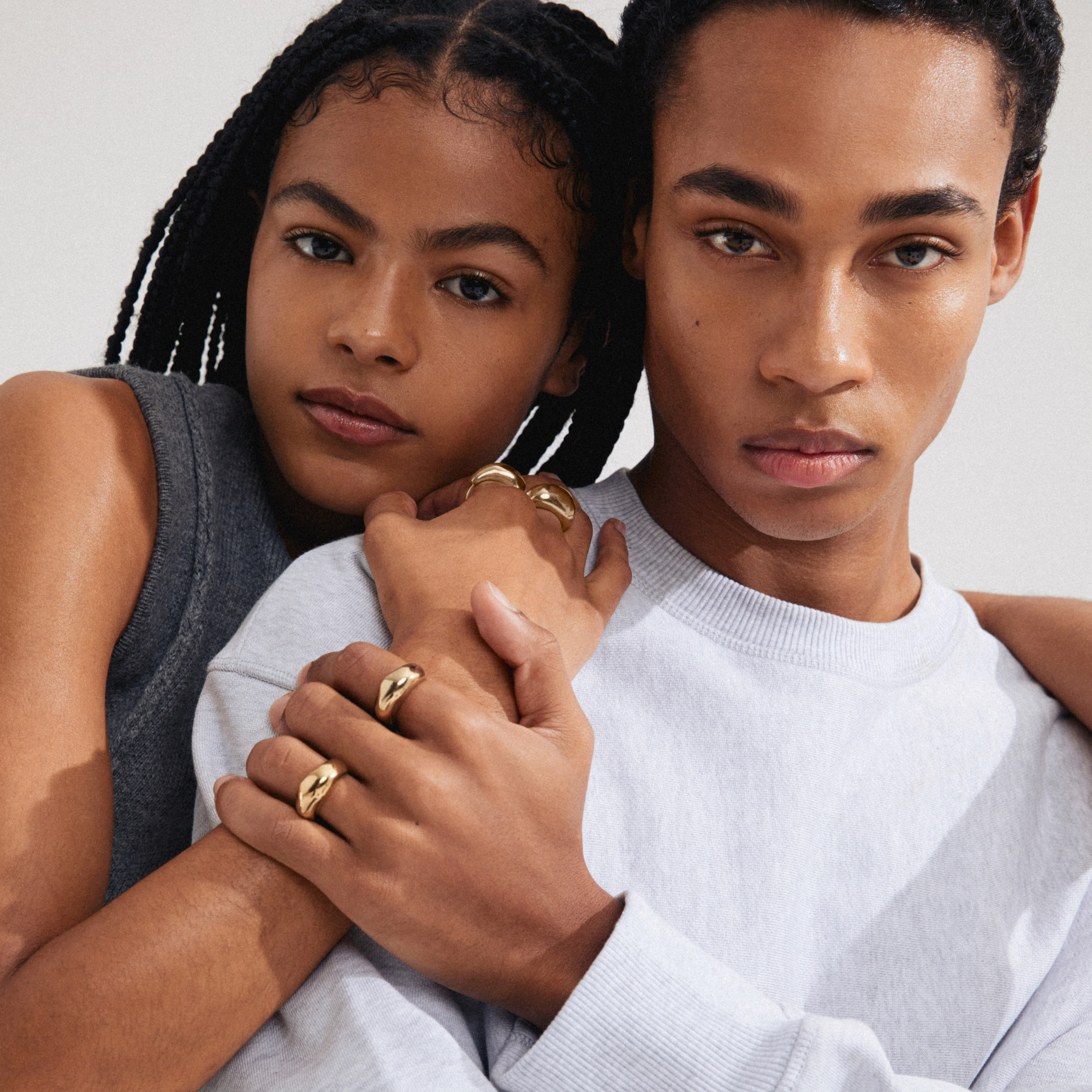 HARRISON rings, 2-in-1 set, gold-plated - Image 2