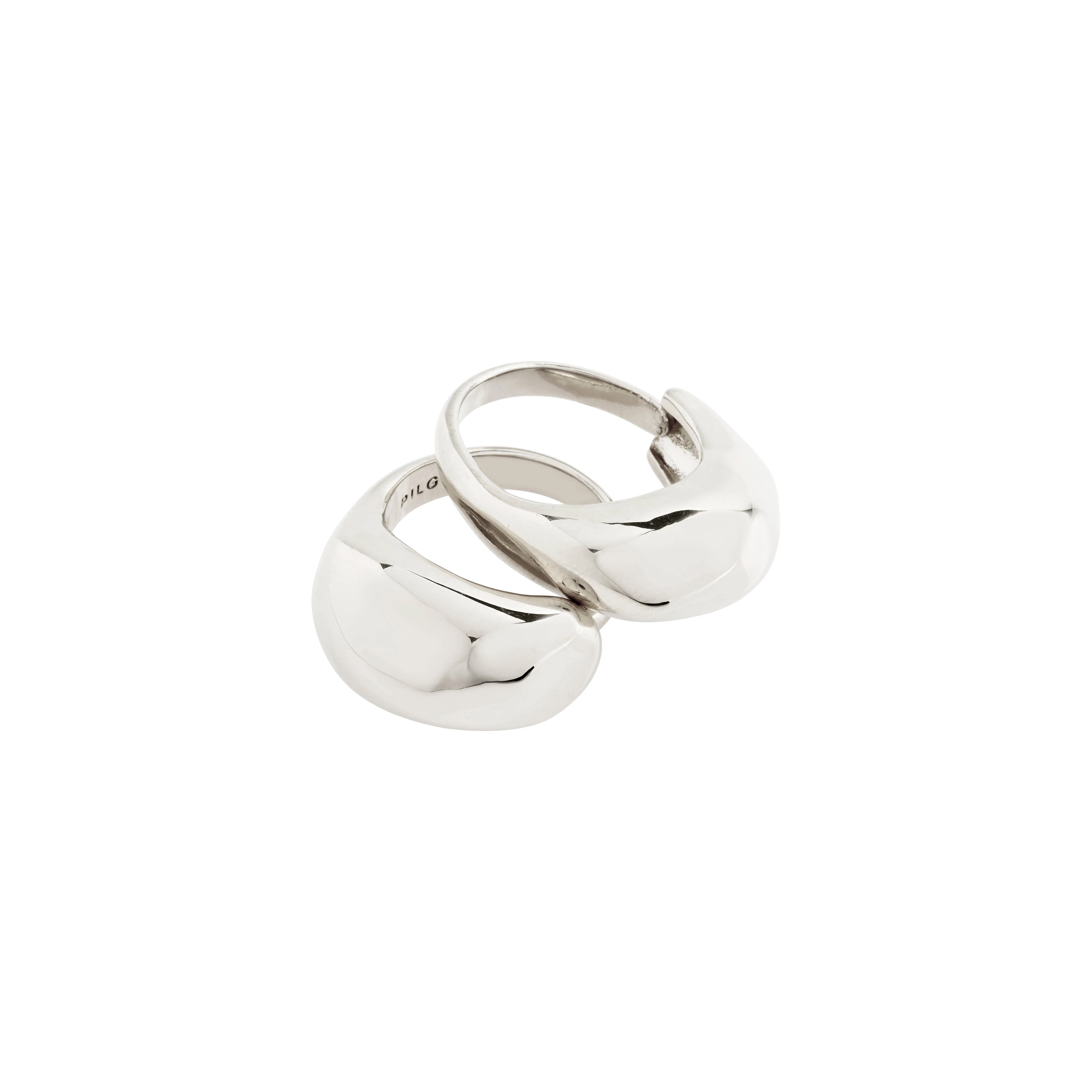 HARRISON rings, 2-in-1 set, silver-plated
