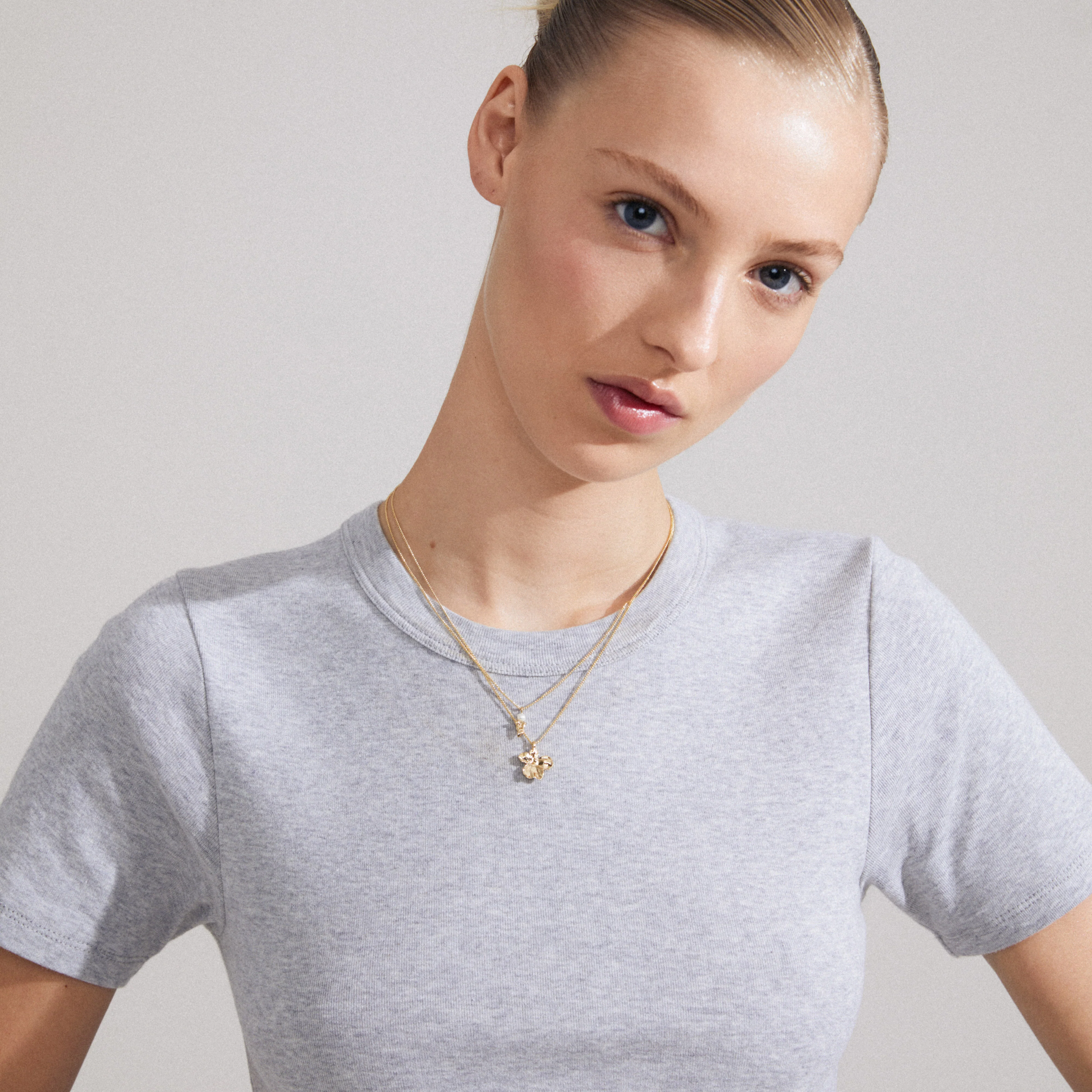 ZHURI necklace 2-in-1 set gold-plated - Image 2
