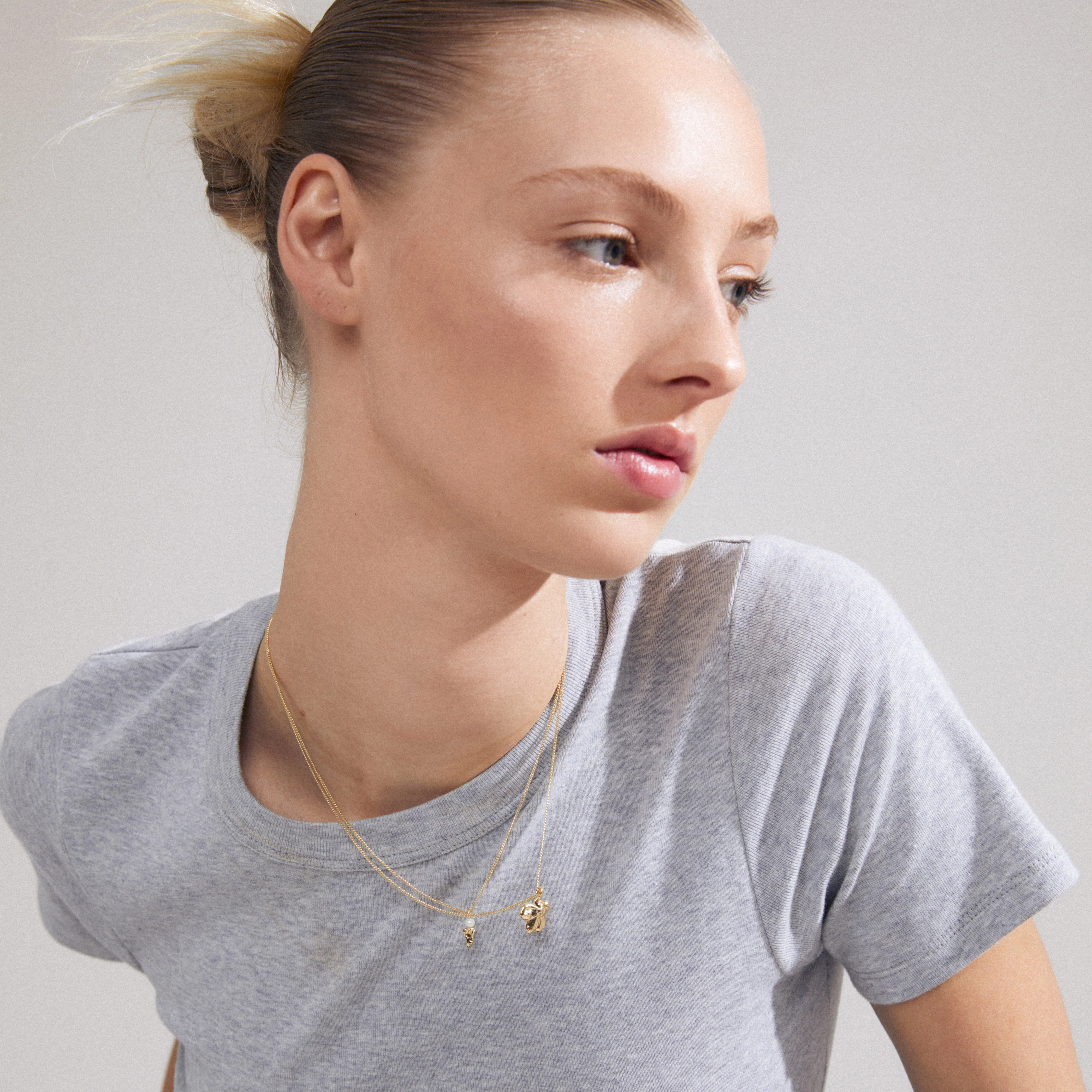 ZHURI necklace 2-in-1 set gold-plated - Image 3