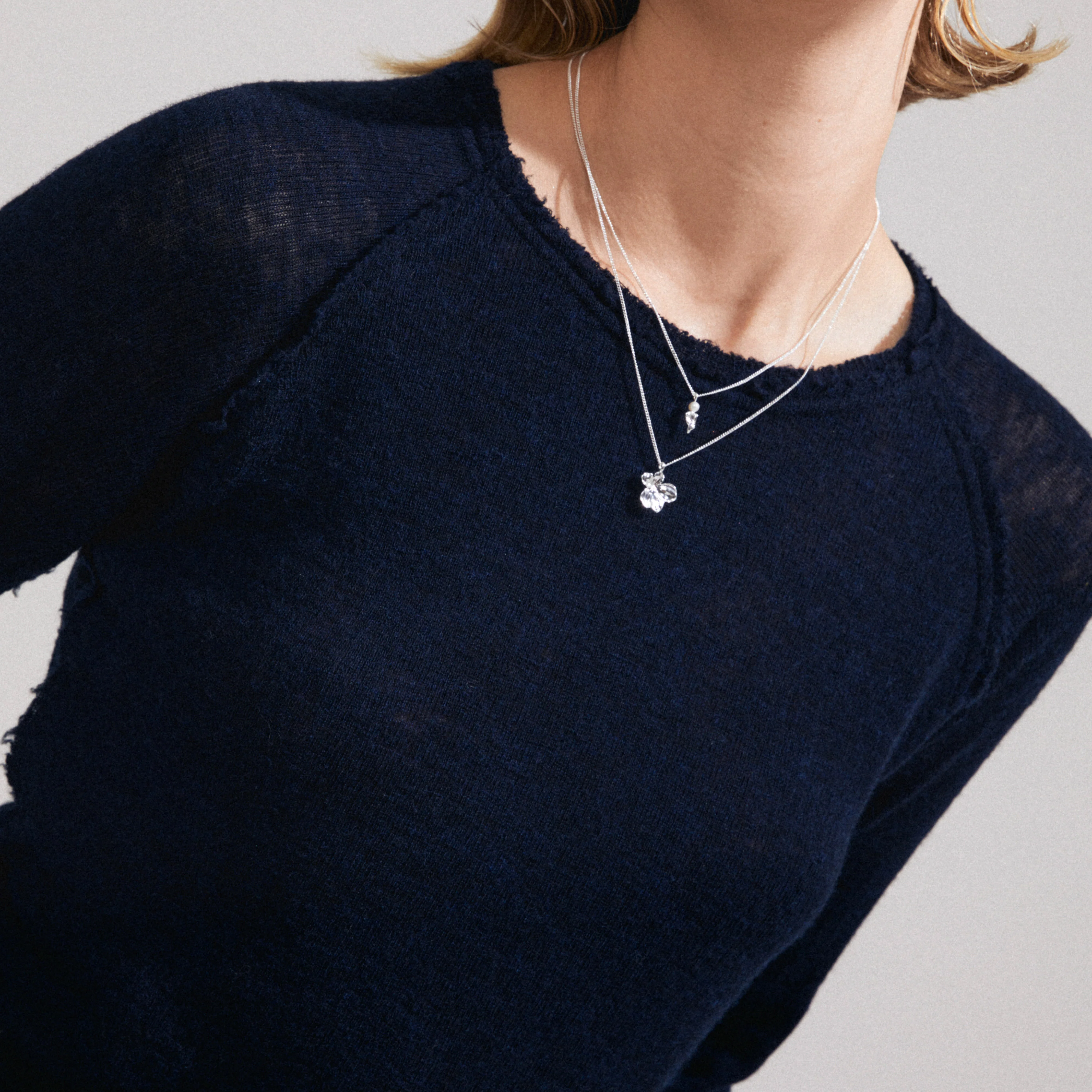 ZHURI necklace 2-in-1 set silver-plated - Image 2