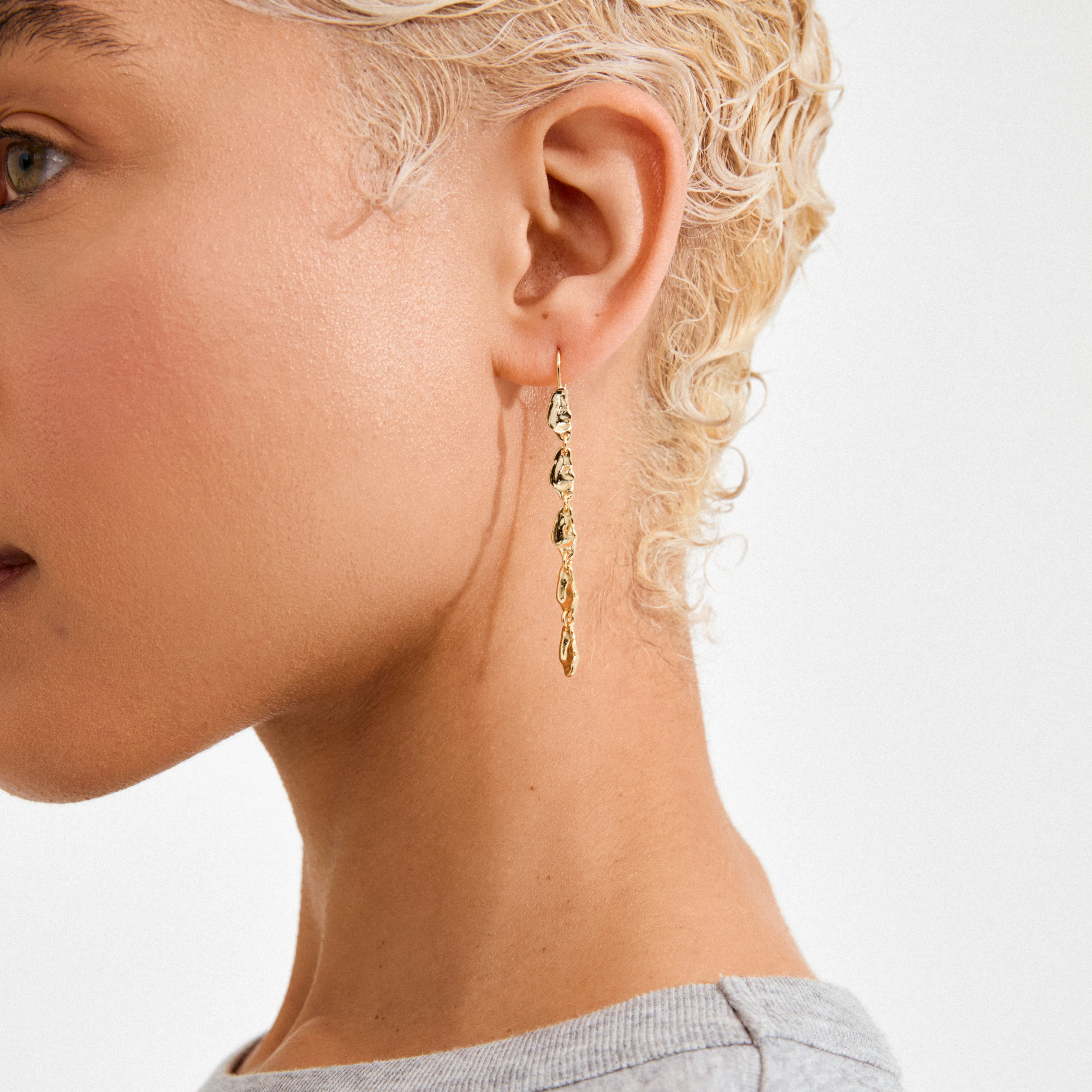 ELIYAH chain earrings gold-plated - Image 2