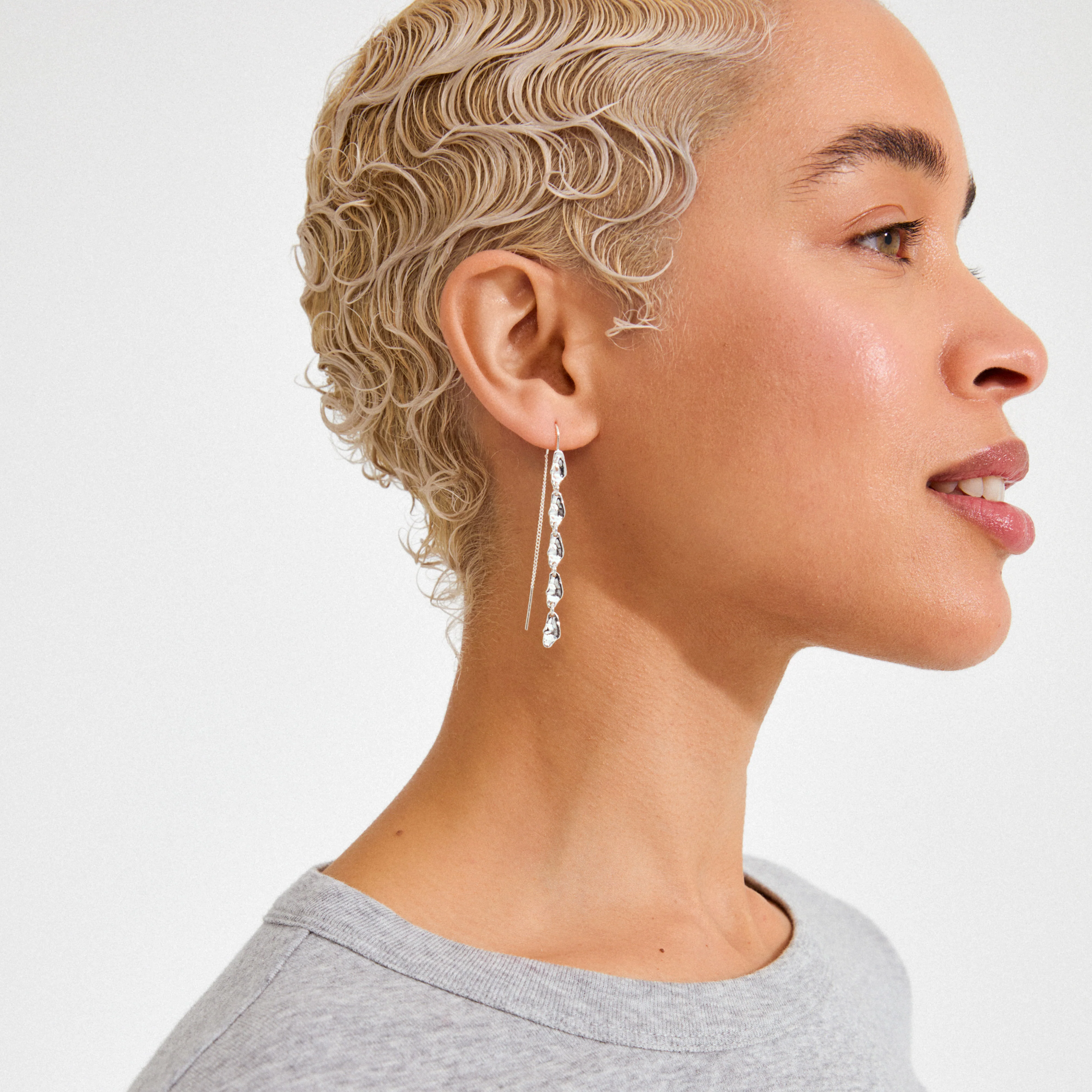 ELIYAH chain earrings silver-plated - Image 2