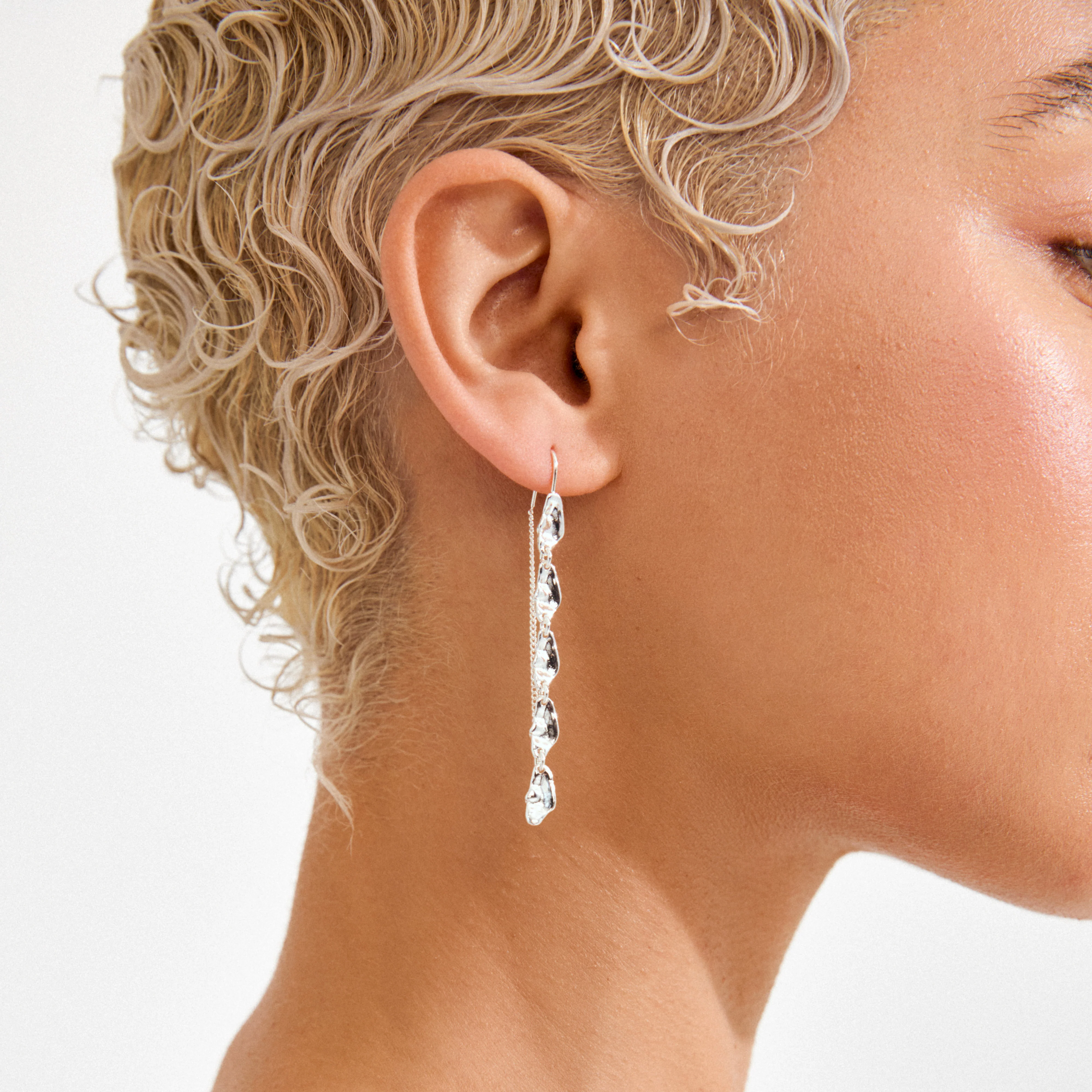 ELIYAH chain earrings silver-plated - Image 3