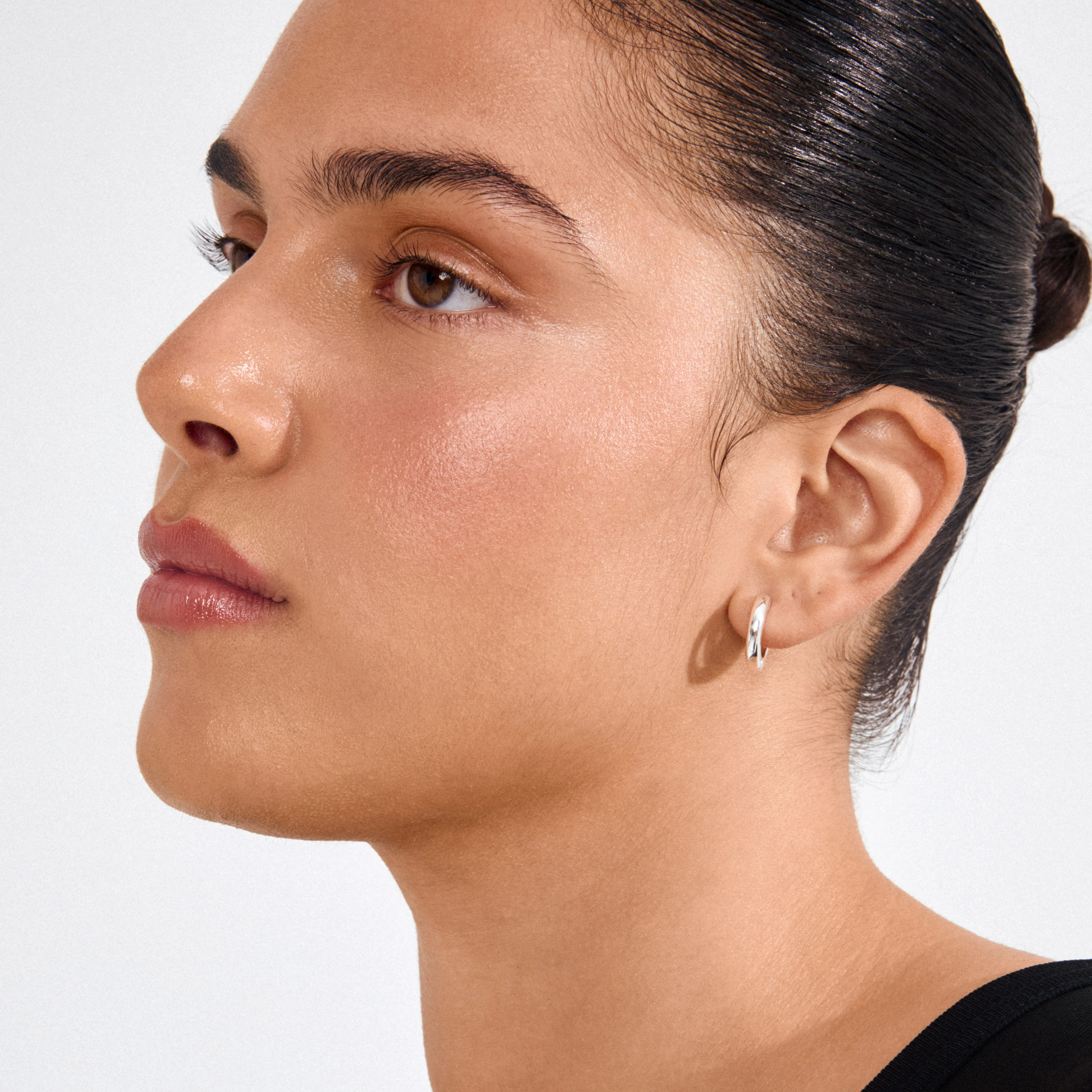 TYRA chunky hoop earrings silver-plated - Image 3