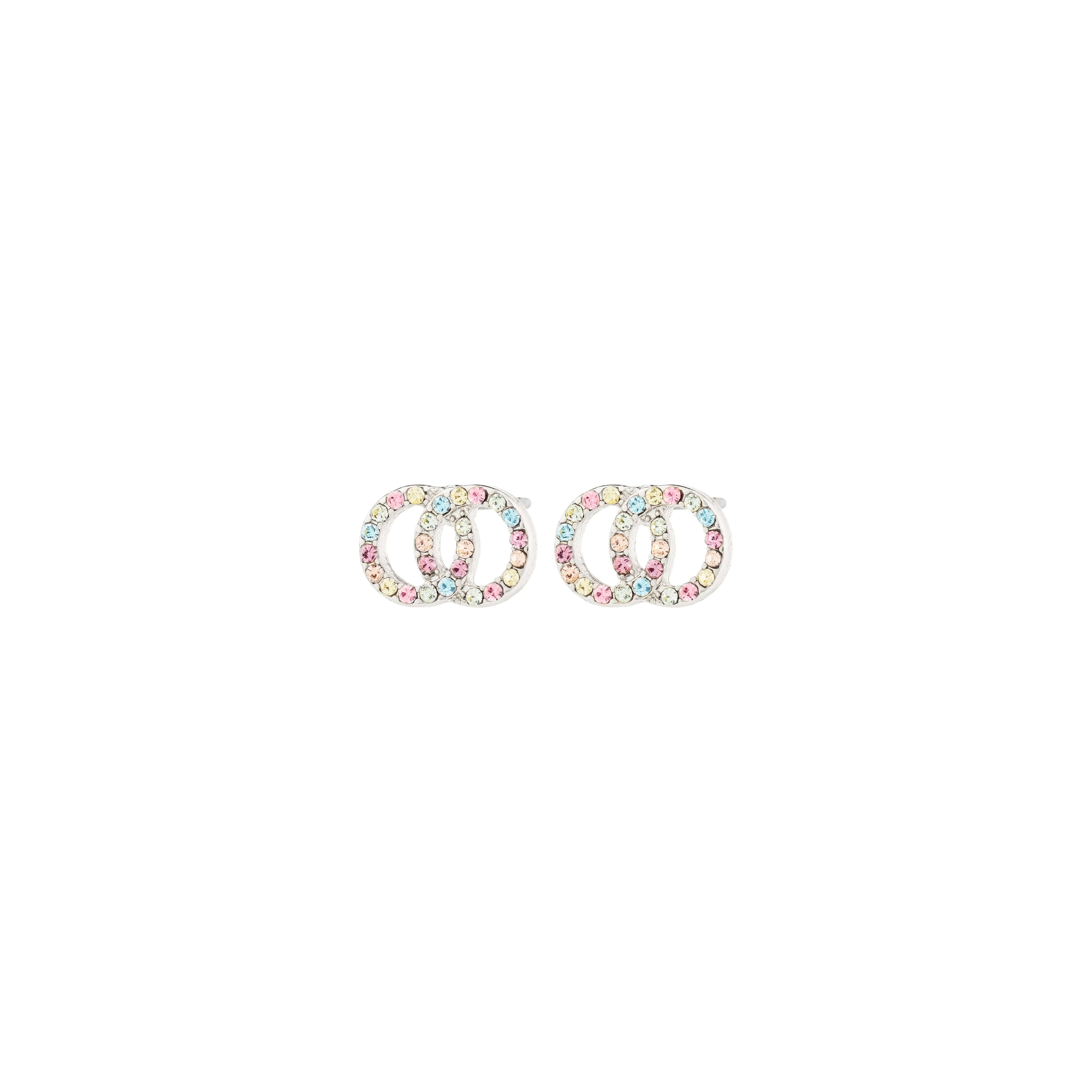 JOLINA recycled earrings silver-plated/multi colour