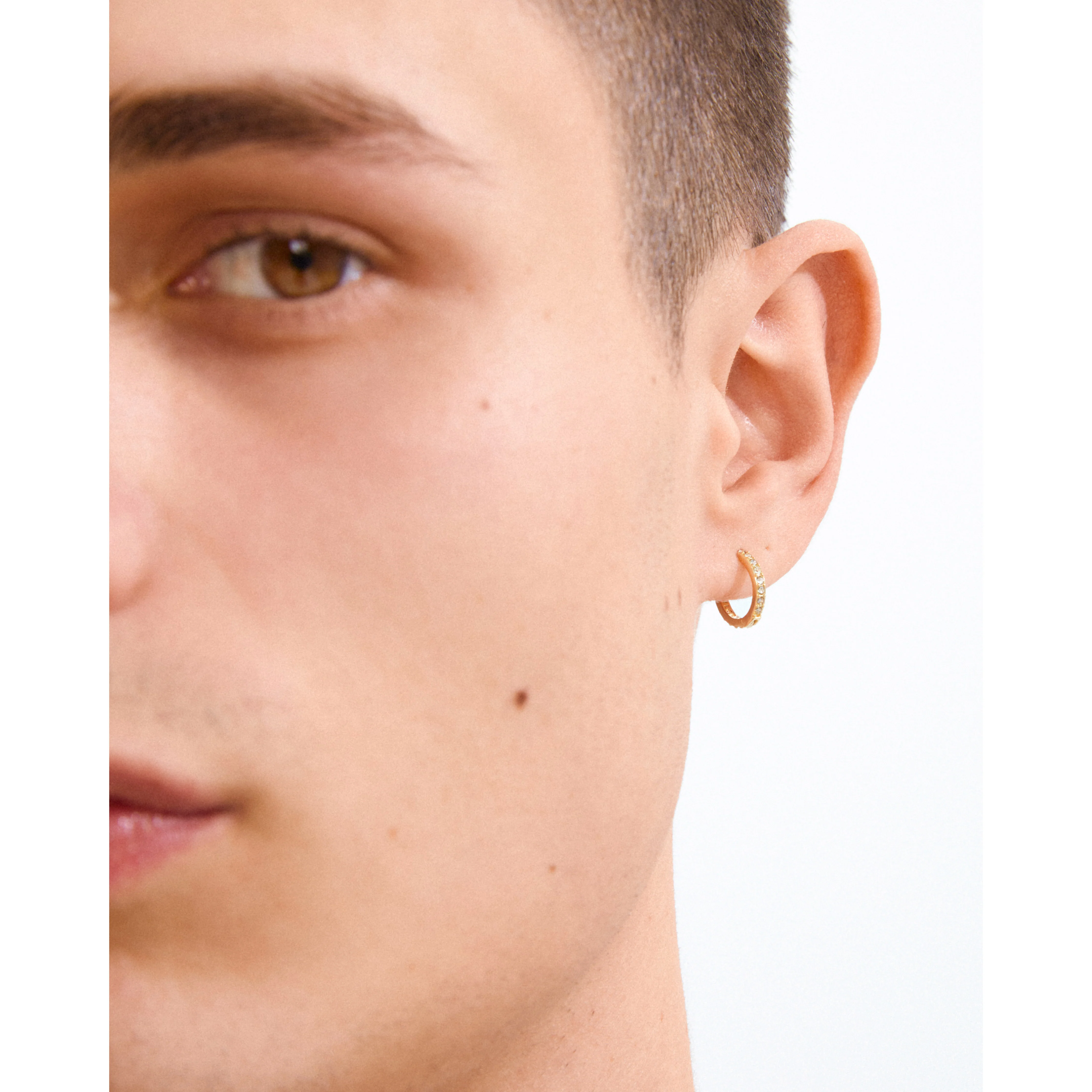 EBNA small crystal hoops gold-plated - Image 5
