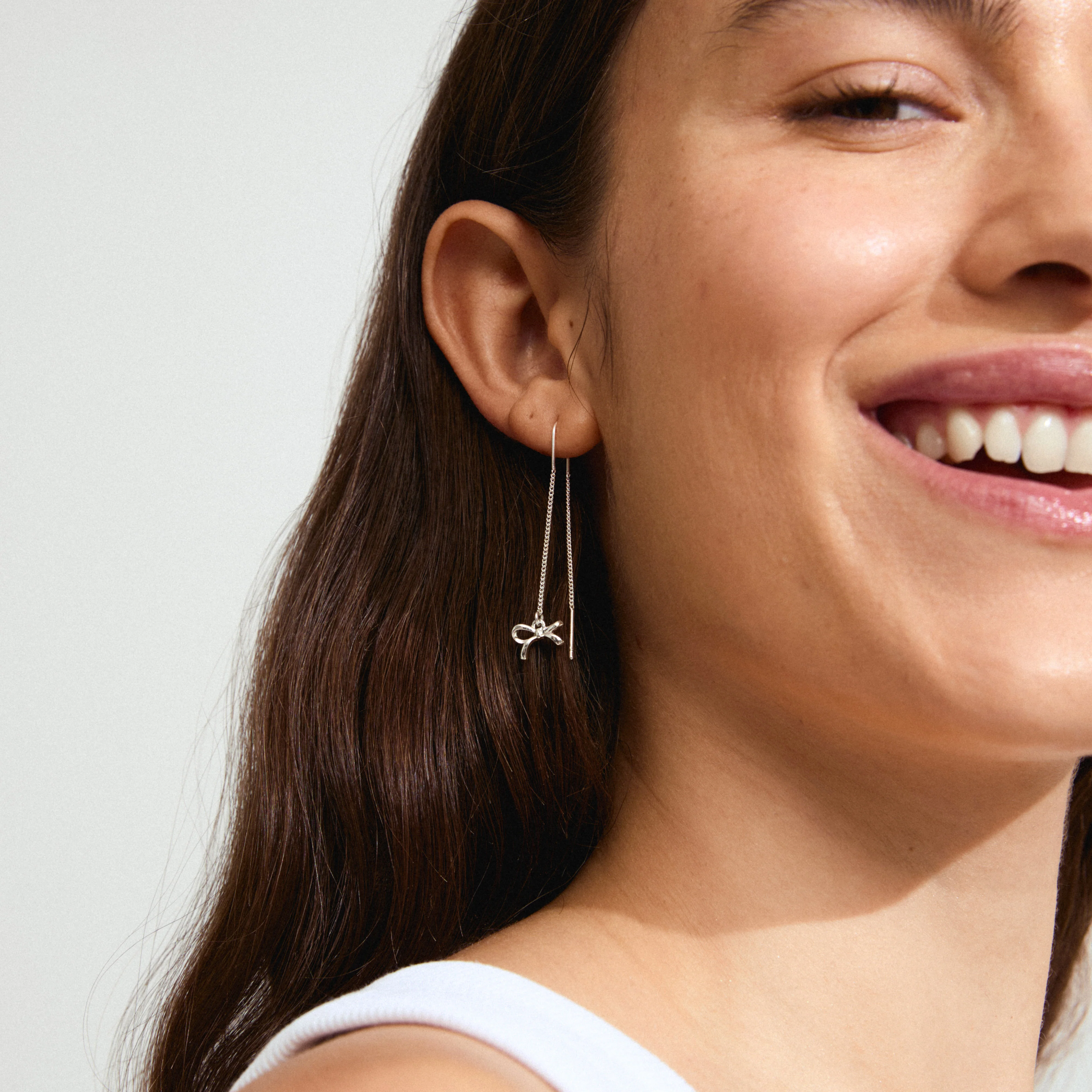 LYSANDRA chain earrings silver-plated - Image 3