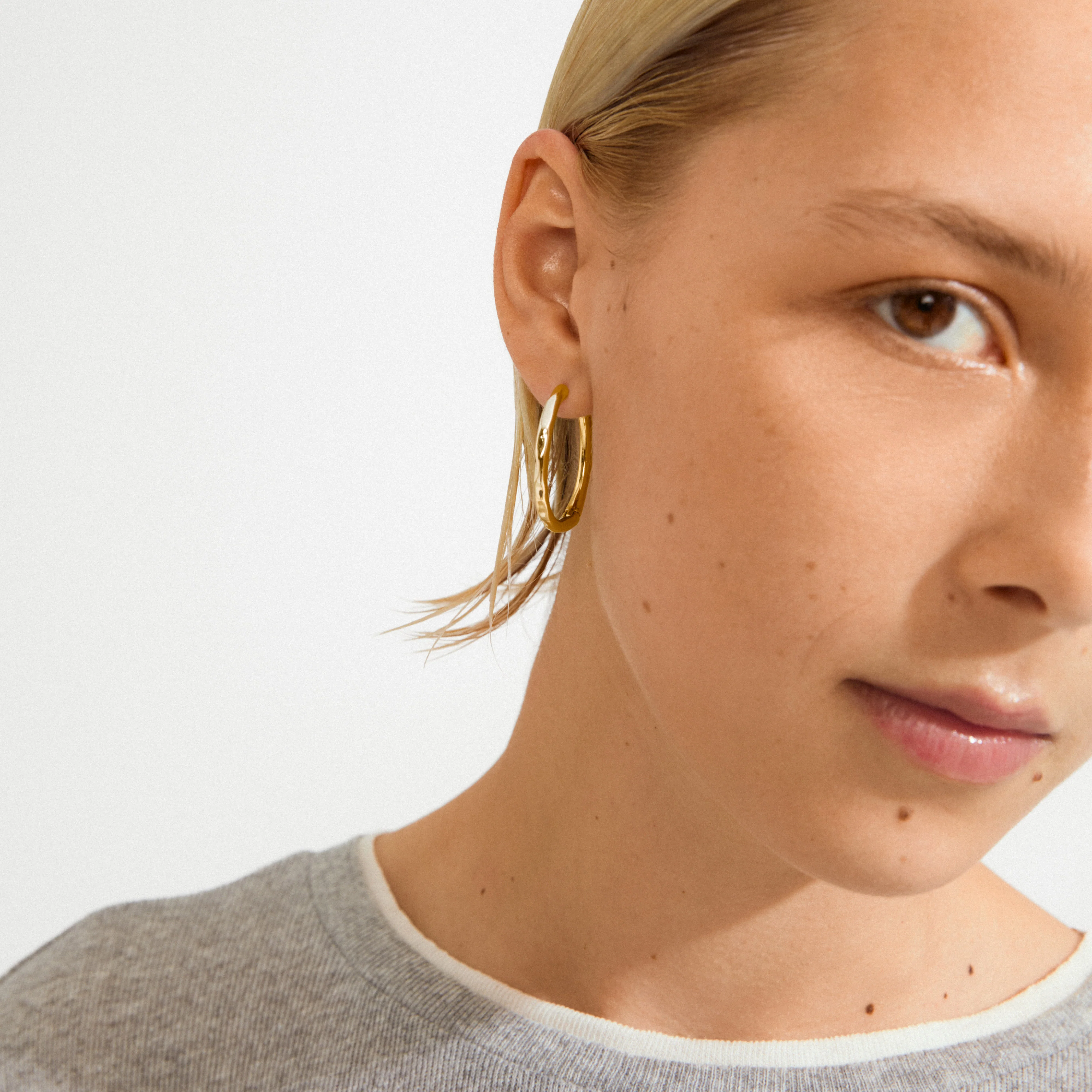 EVE hoop earrings 2-in-1 set gold-plated - Image 2