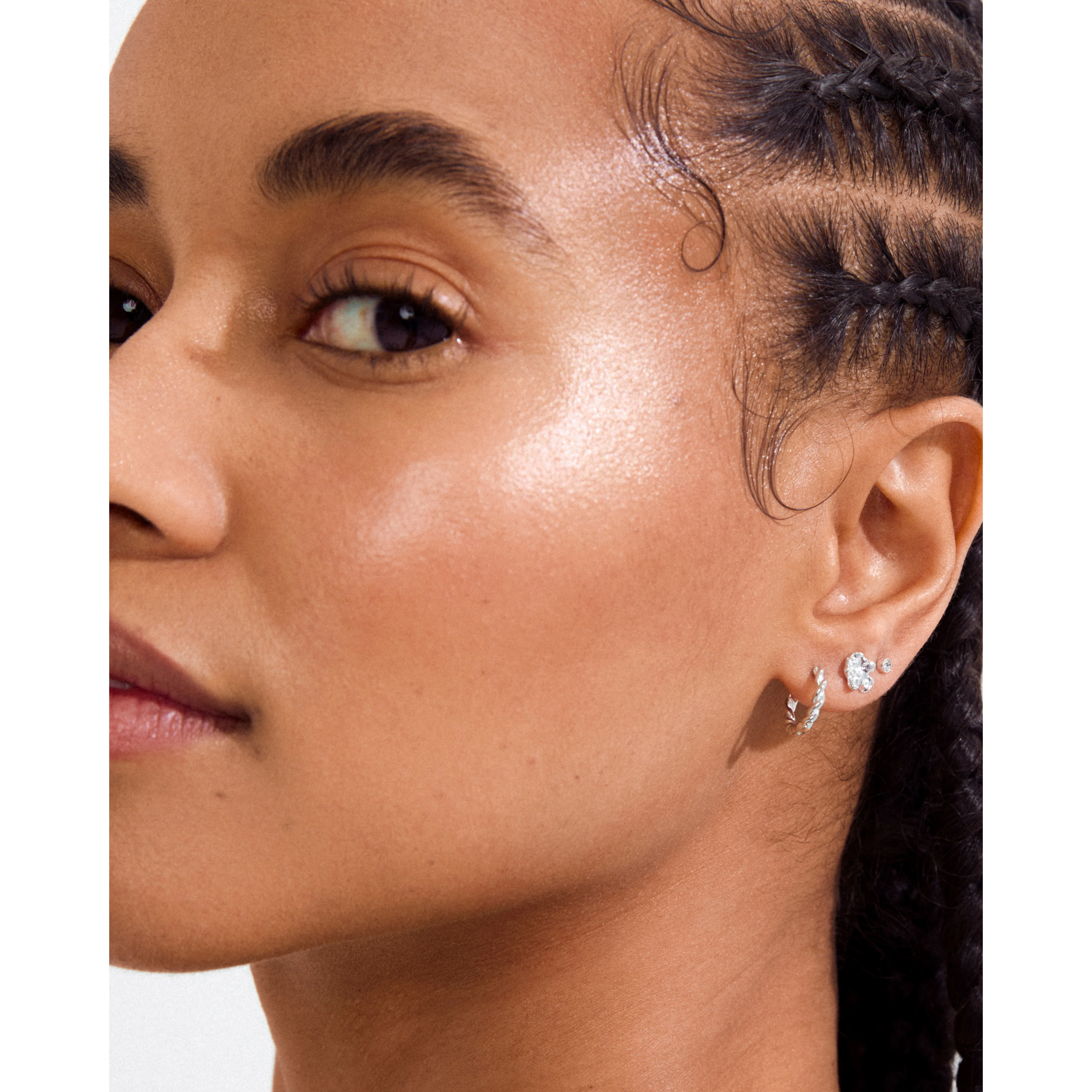 EMANUELLE earrings 3-in-1 set silver-plated - Image 3