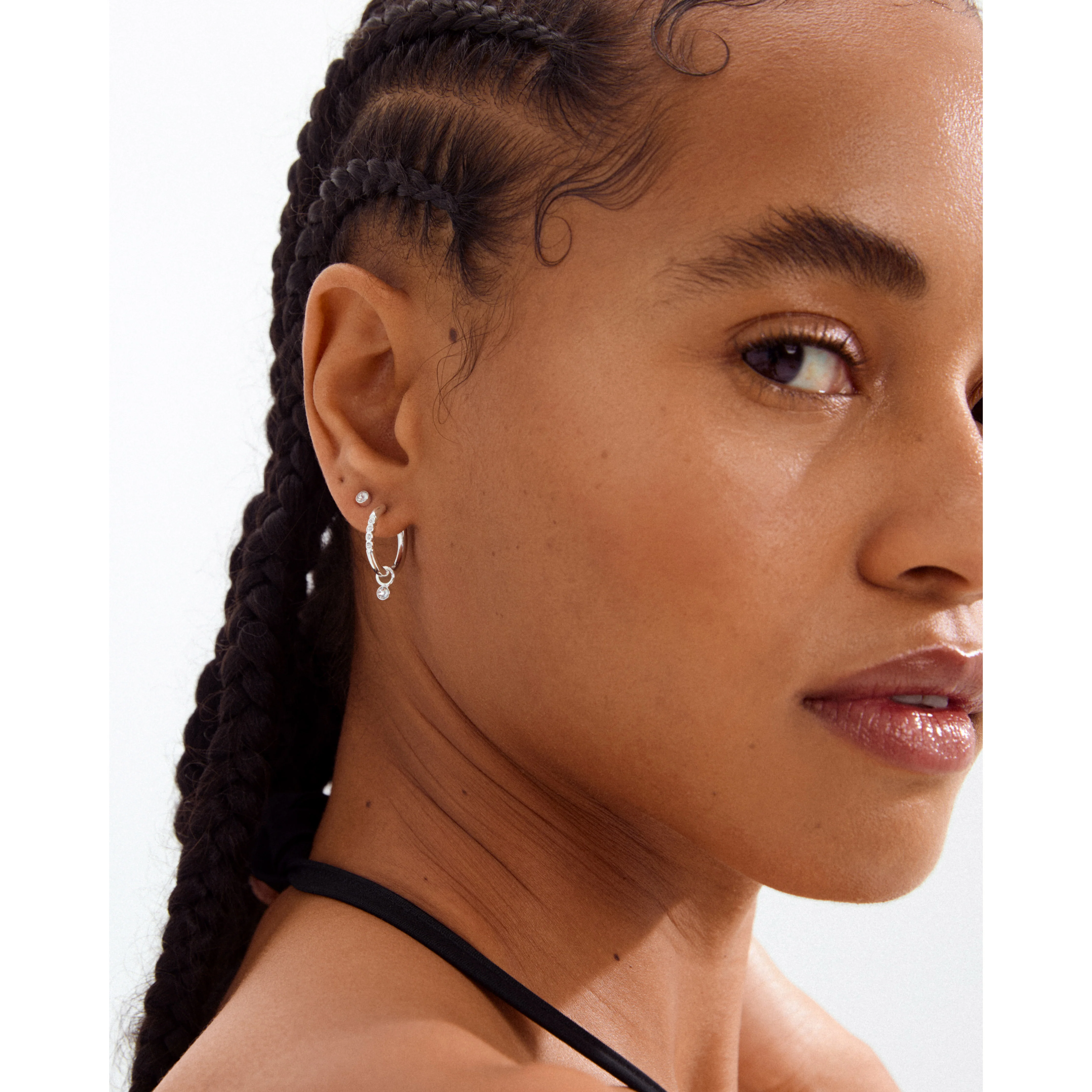 ELNA crystal earrings 2-in-1 set silver-plated - Image 2