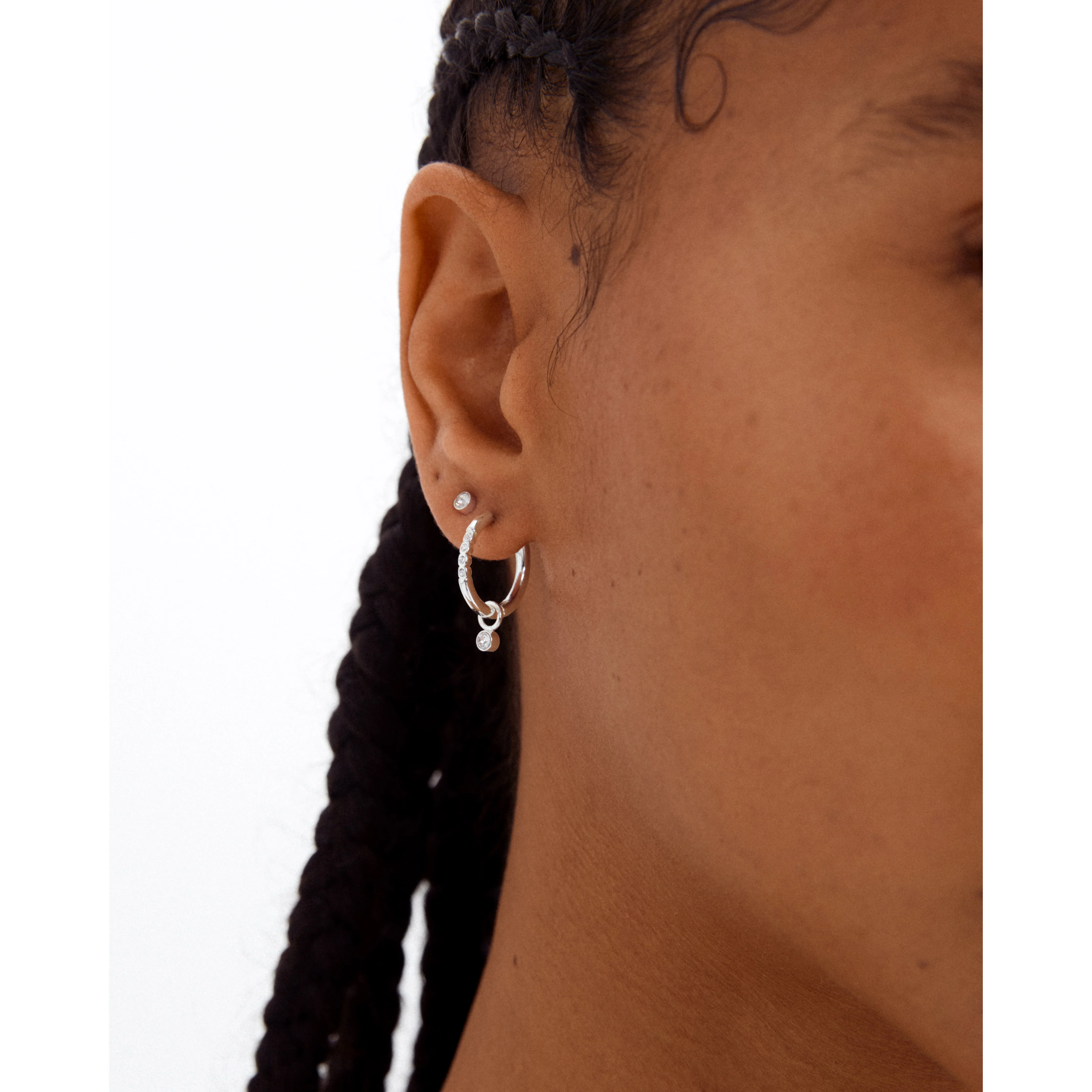 ELNA crystal earrings 2-in-1 set silver-plated - Image 3