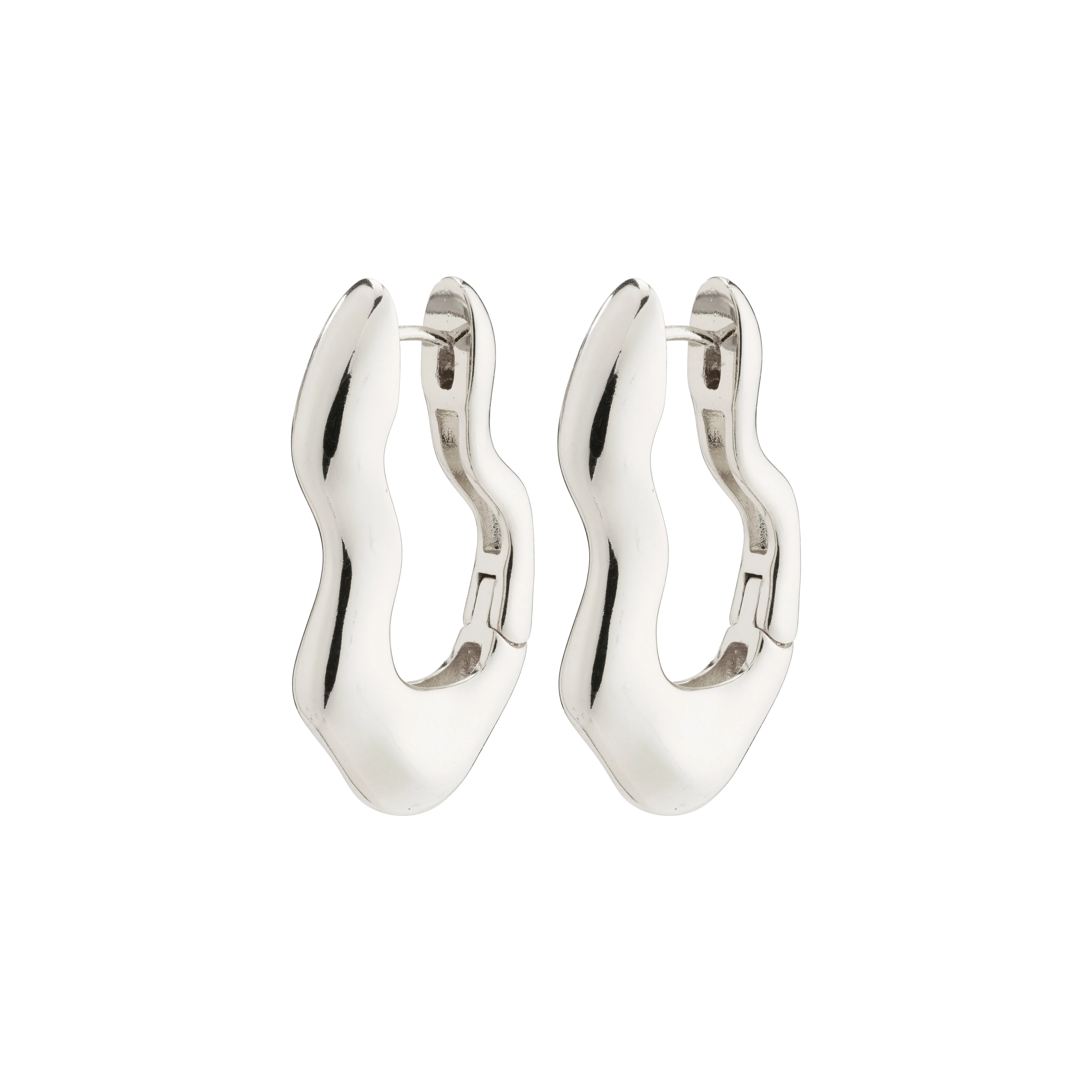 LOULIA wavy earrings silver-plated