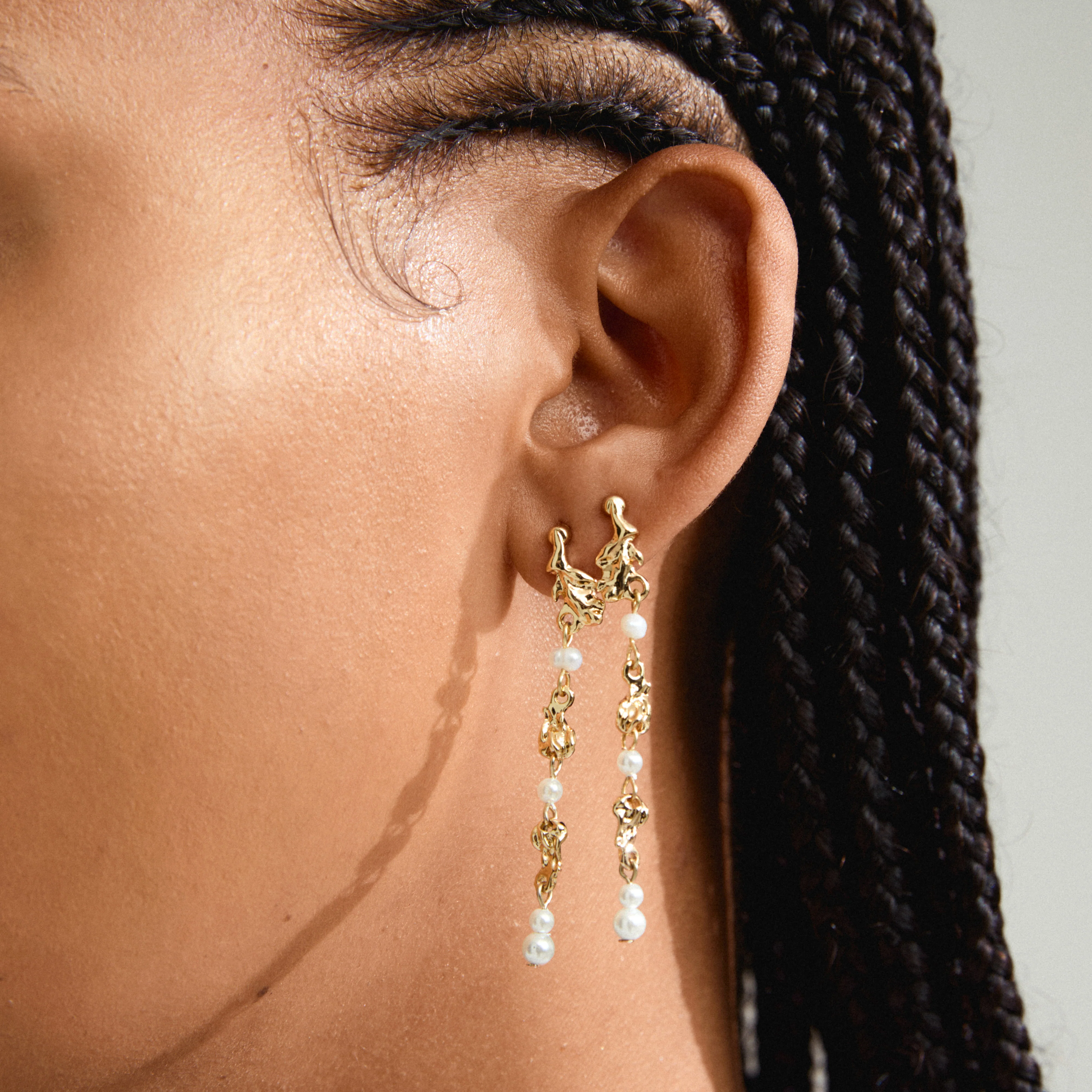 SLOAN pearl earrings gold-plated - Image 3