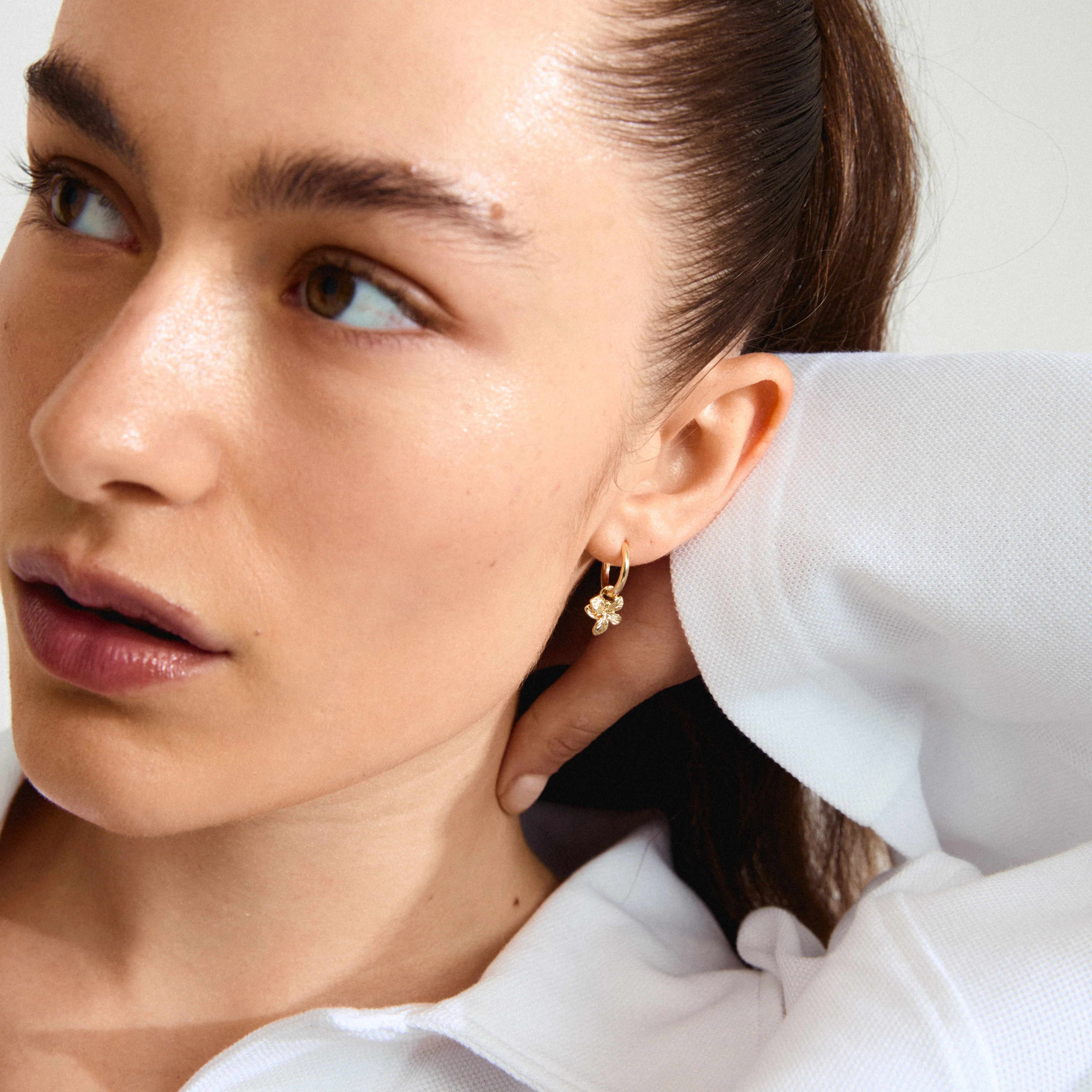 CHARMAINE hoop earrings gold-plated - Image 2