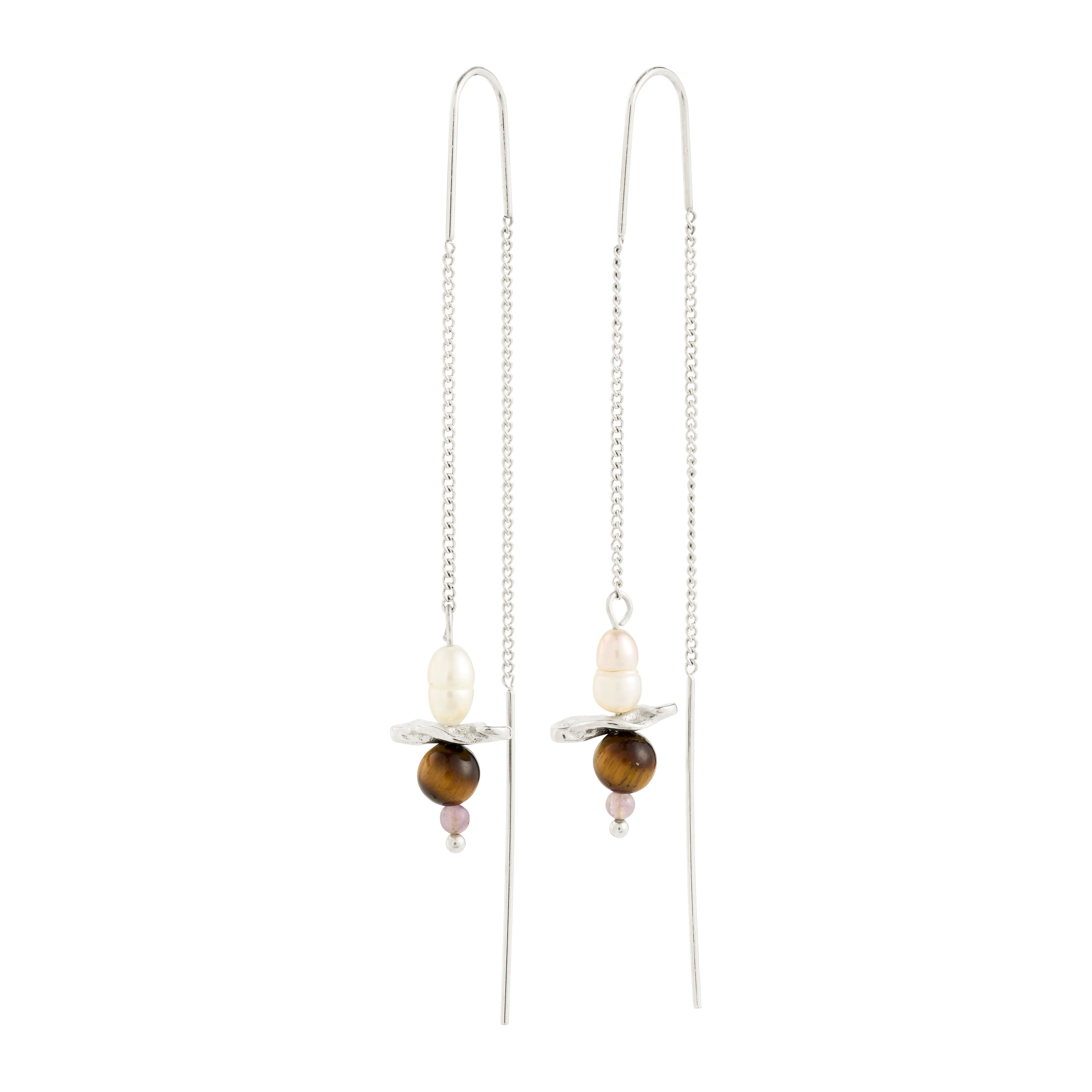 SEQUOIA chain earrings silver-plated