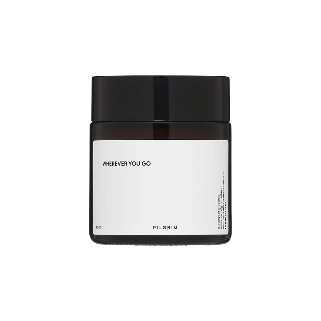 PILGRIM Scented candle, brown
