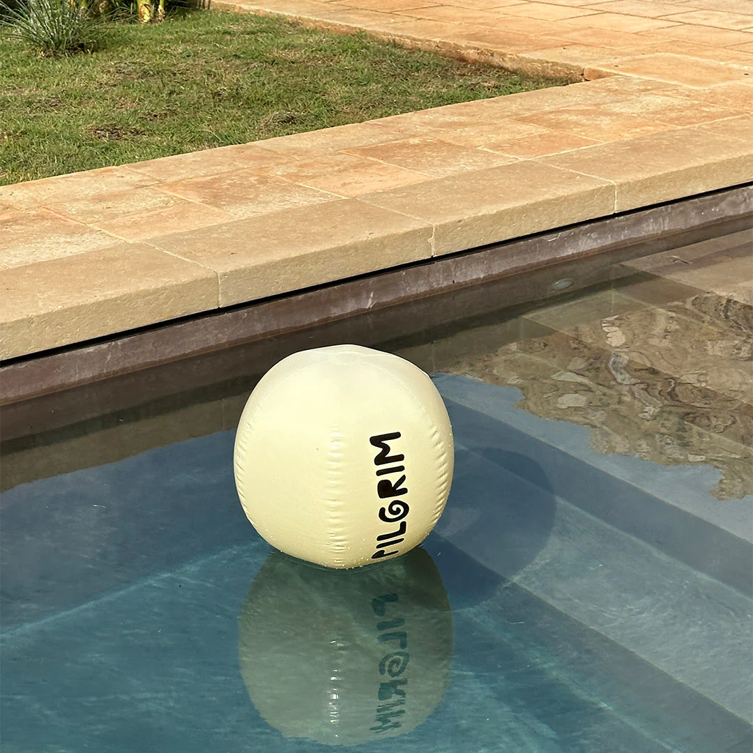 Beach Ball, 50 cm, offwhite with Pilgrim Logo - Image 5