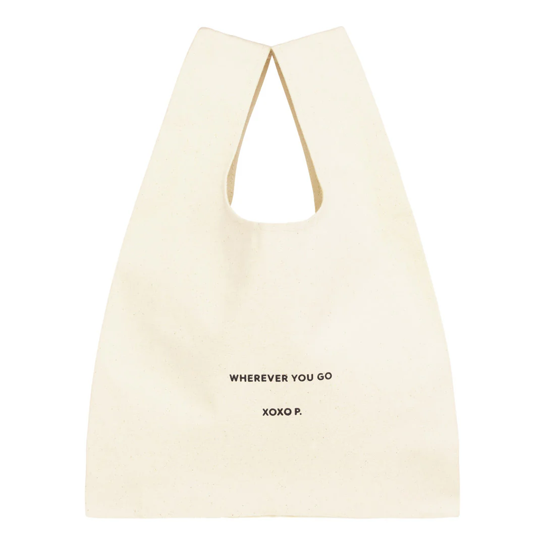 Small Fashion canvas tote-bag, off-white